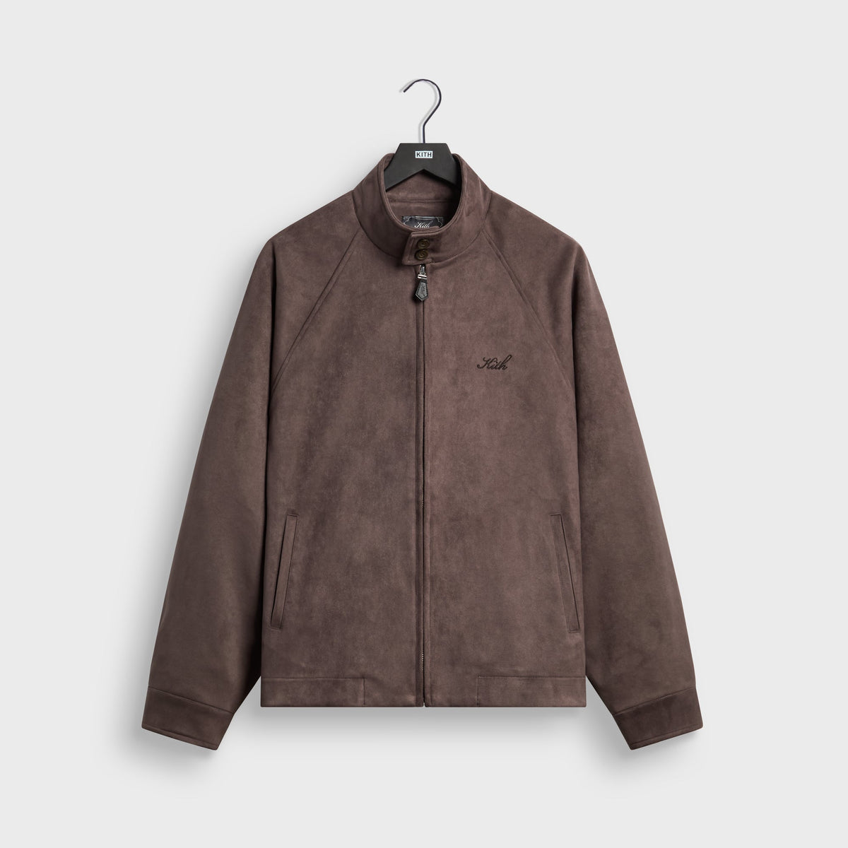 Kith Microsuede Bonded Flannel Harrington Jacket - Dark Ash - PH