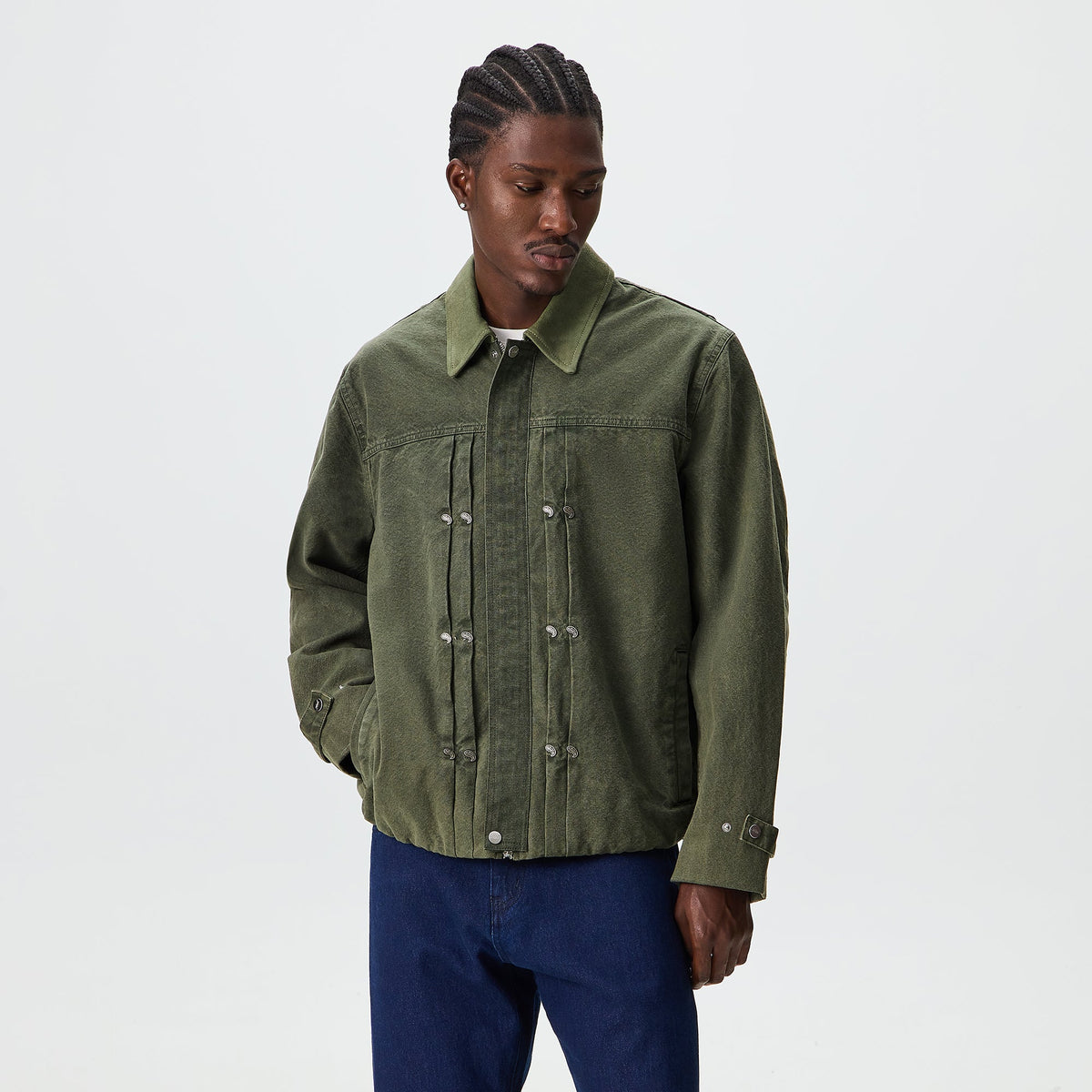 Kith Washed Canvas Ariel Blouson Jacket - Cypress