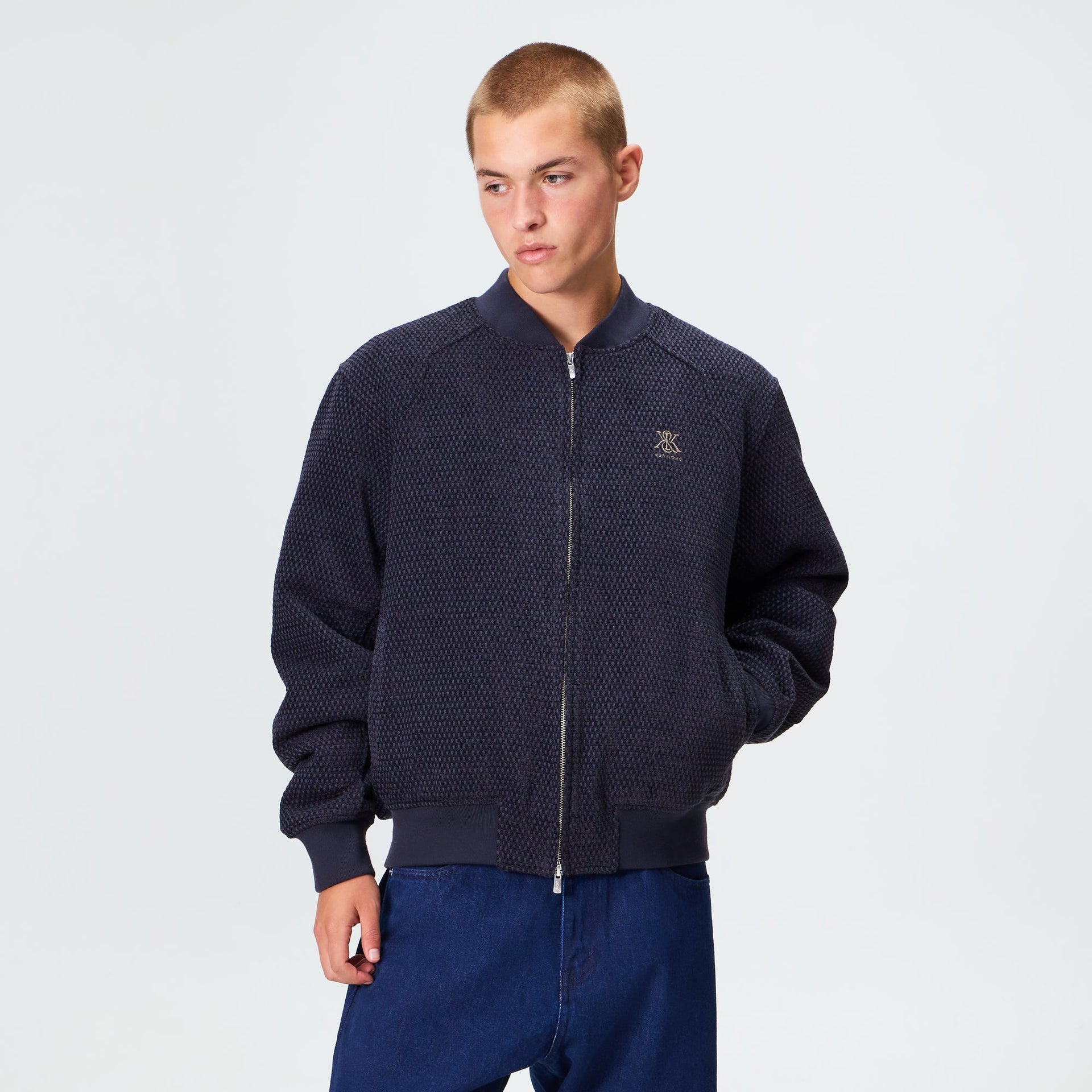 Kith Chenille Roy Bomber Jacket - Ink - PH