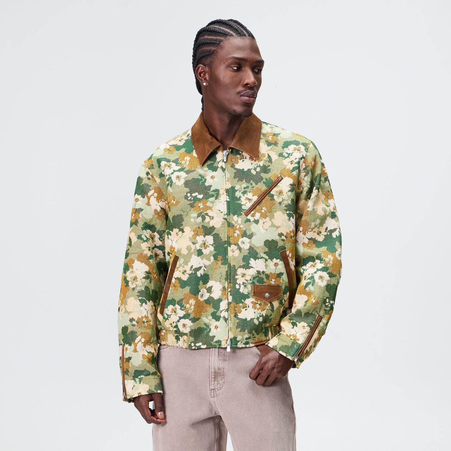 Kith Camo Floral Tapestry Cassius Jacket - Sage - PH