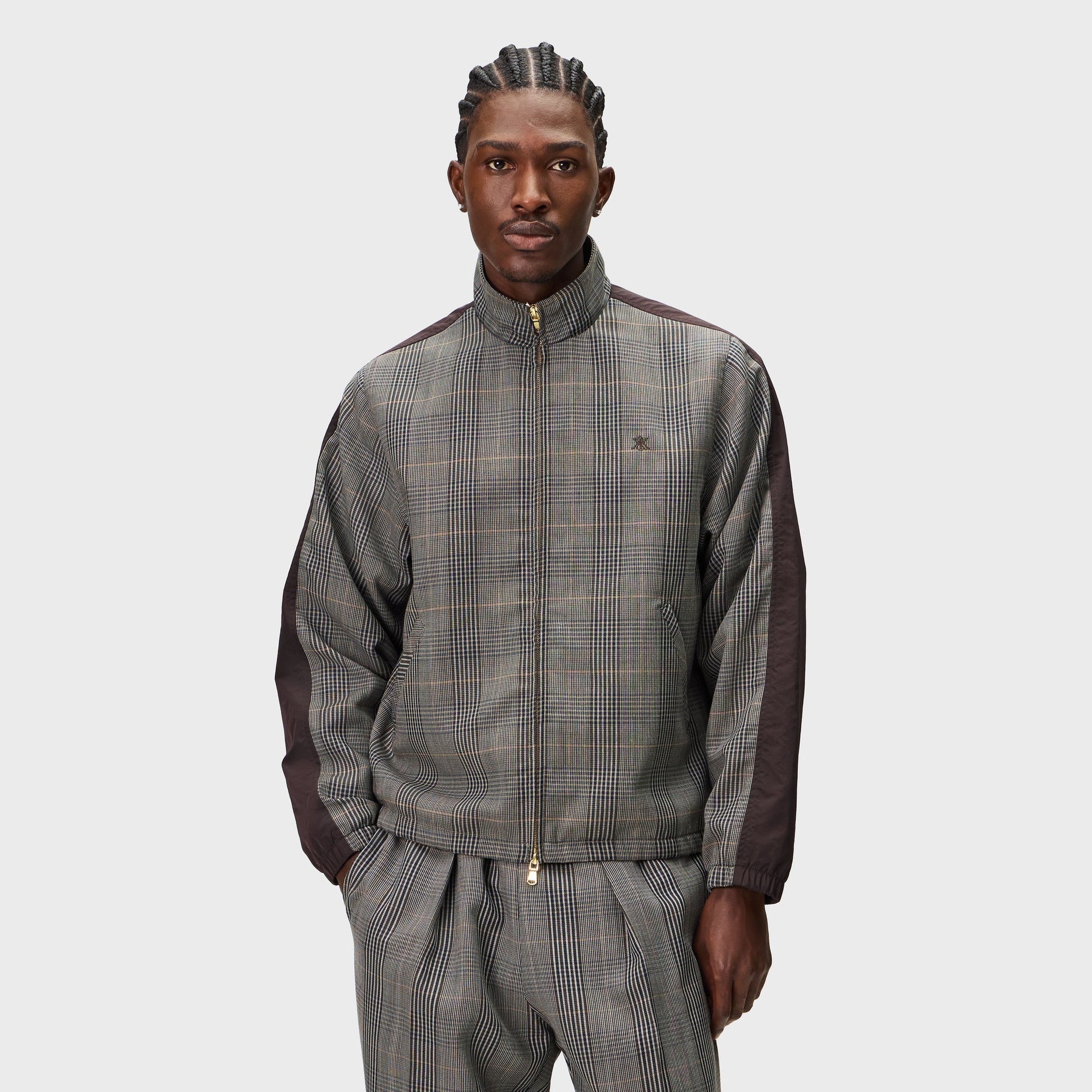 Kith Glen Plaid Rui Track Jacket - Ember - PH