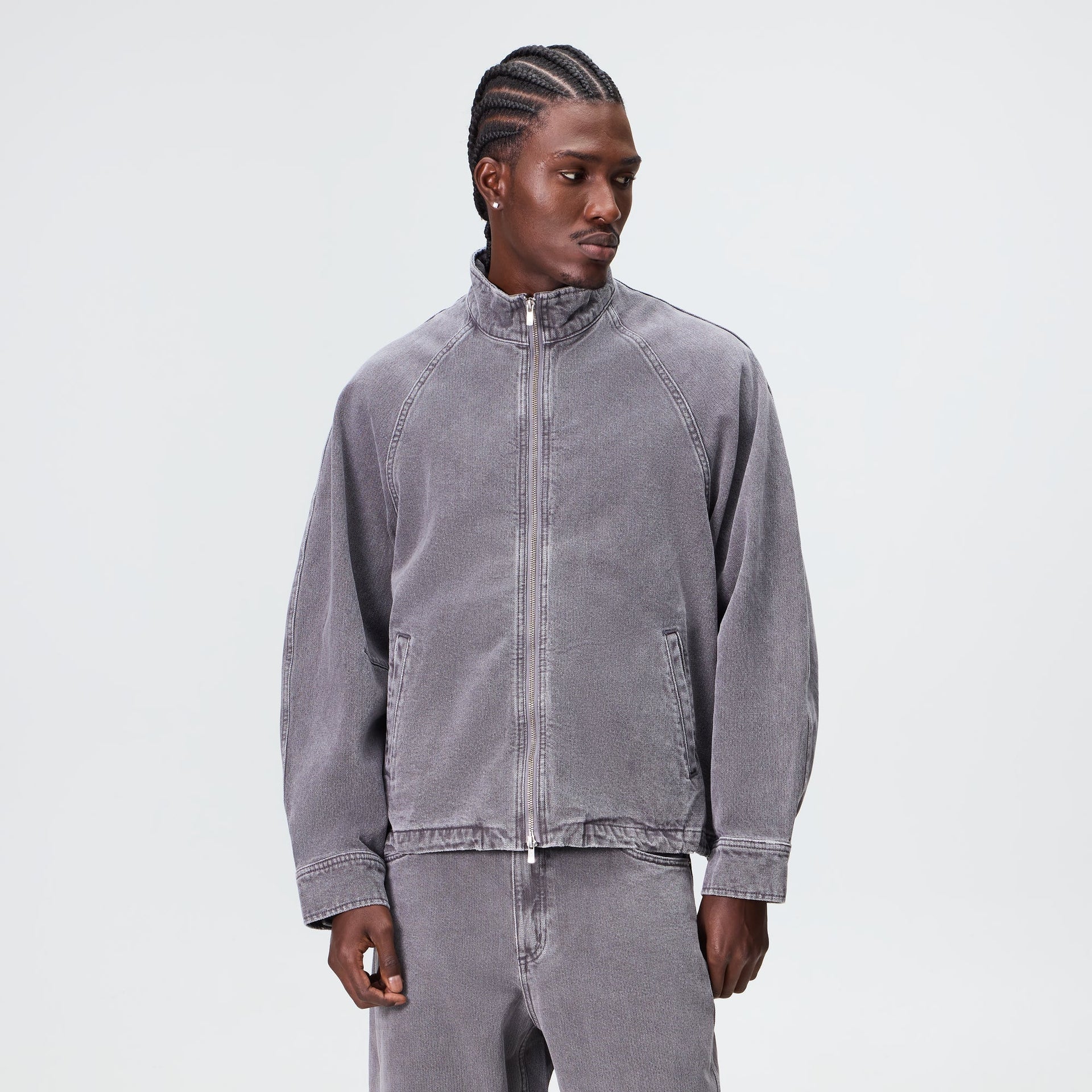Kith Herringbone Denim Efron Track Jacket - Mineral - PH