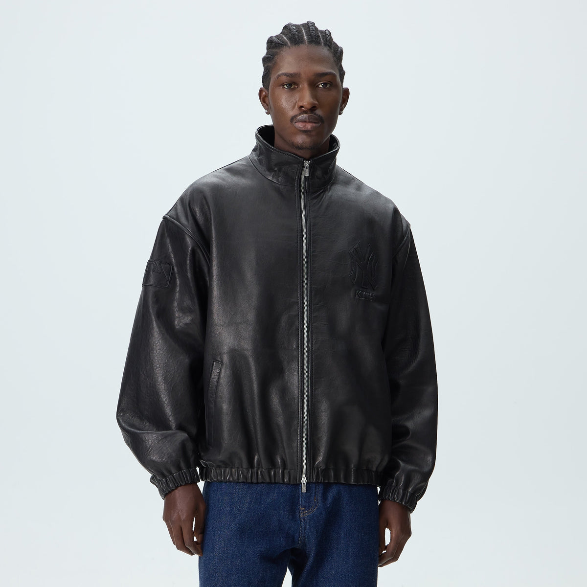 Kith for the New York Yankees Leather Ames Jacket - Black