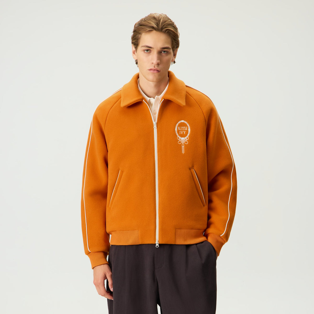 Kith Ivy Wool Varsity Jacket - Clementine