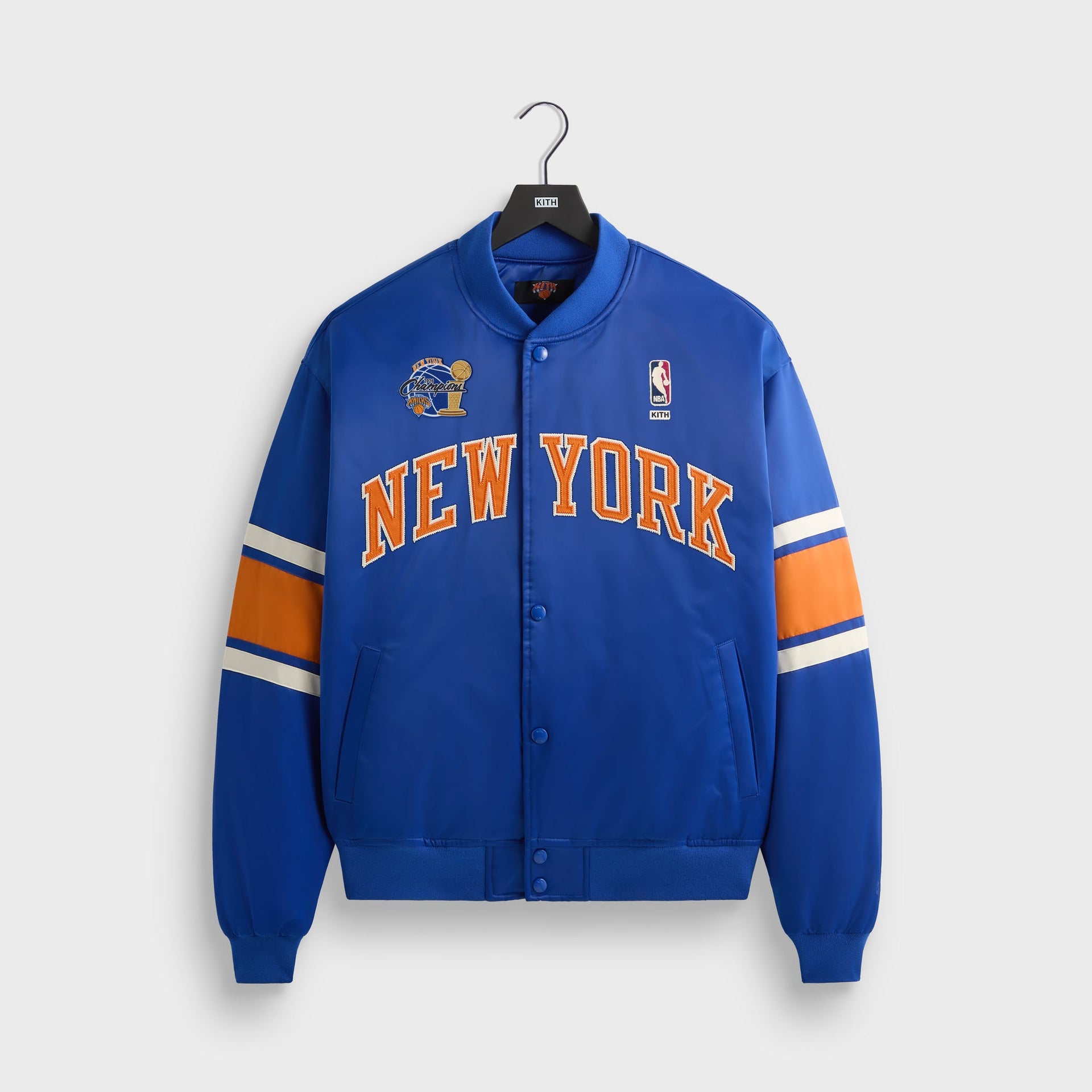 MADE-TO-ORDER | Kith for the New York Knicks 2026 Champions Satin Bomber Jacket - Current
