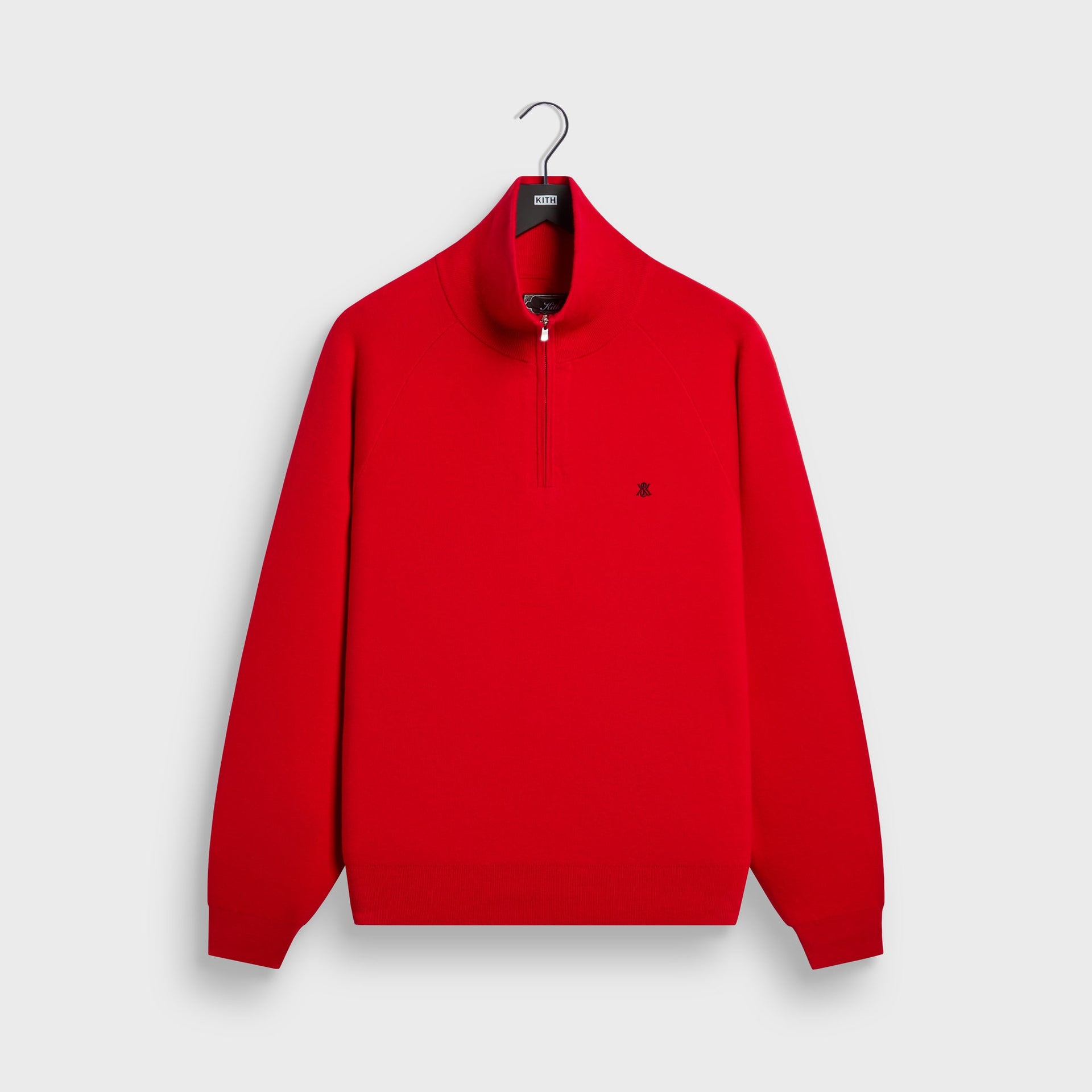 Kith Compact Cotton Knit Javier Quarter Zip Pullover - Fame