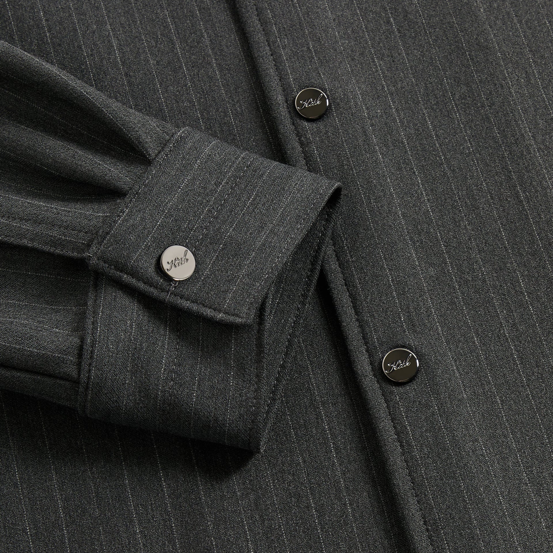 Kith Double Weave Montague Shirt - Dark Heather Grey - PH