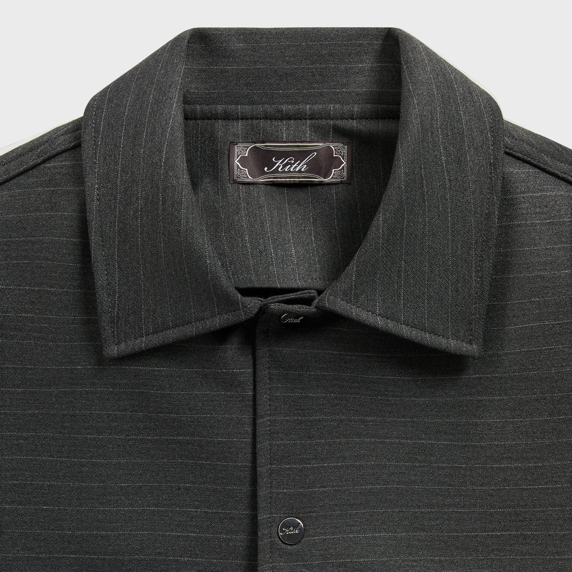 Kith Double Weave Montague Shirt - Dark Heather Grey
