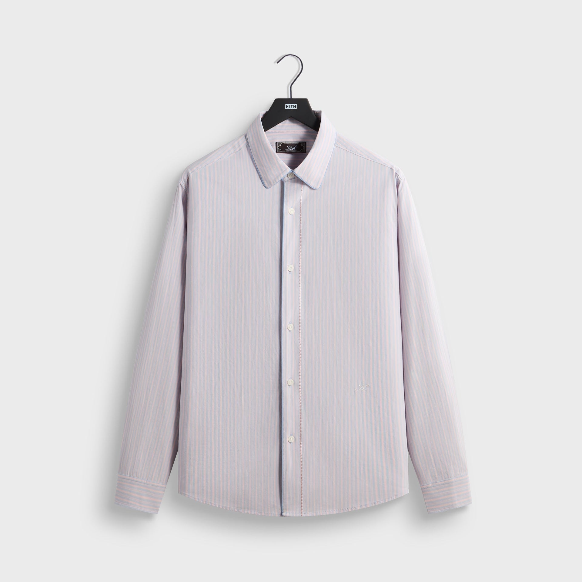 Kith Striped Poplin Georgie Shirt - Hydrangea - PH