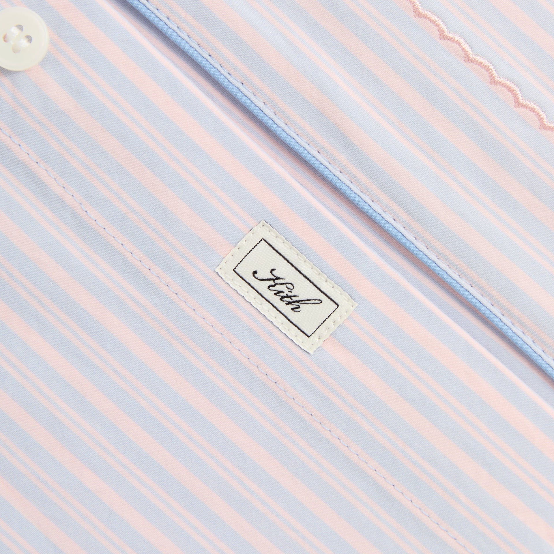 Kith Striped Poplin Georgie Shirt - Hydrangea - PH