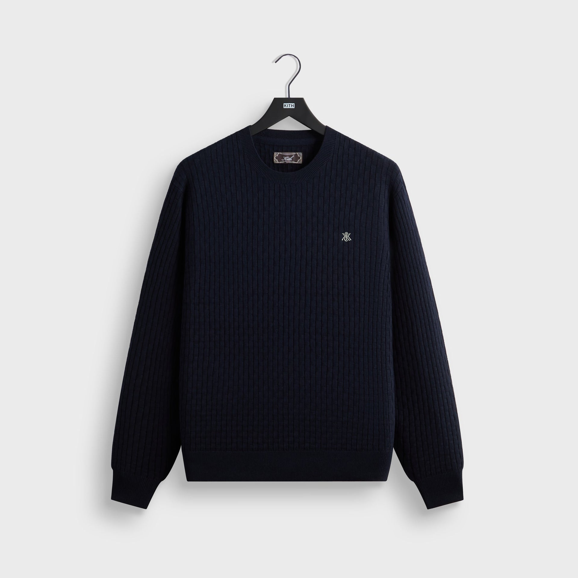 Kith Basketweave Tilden Crewneck - Nocturnal - PH