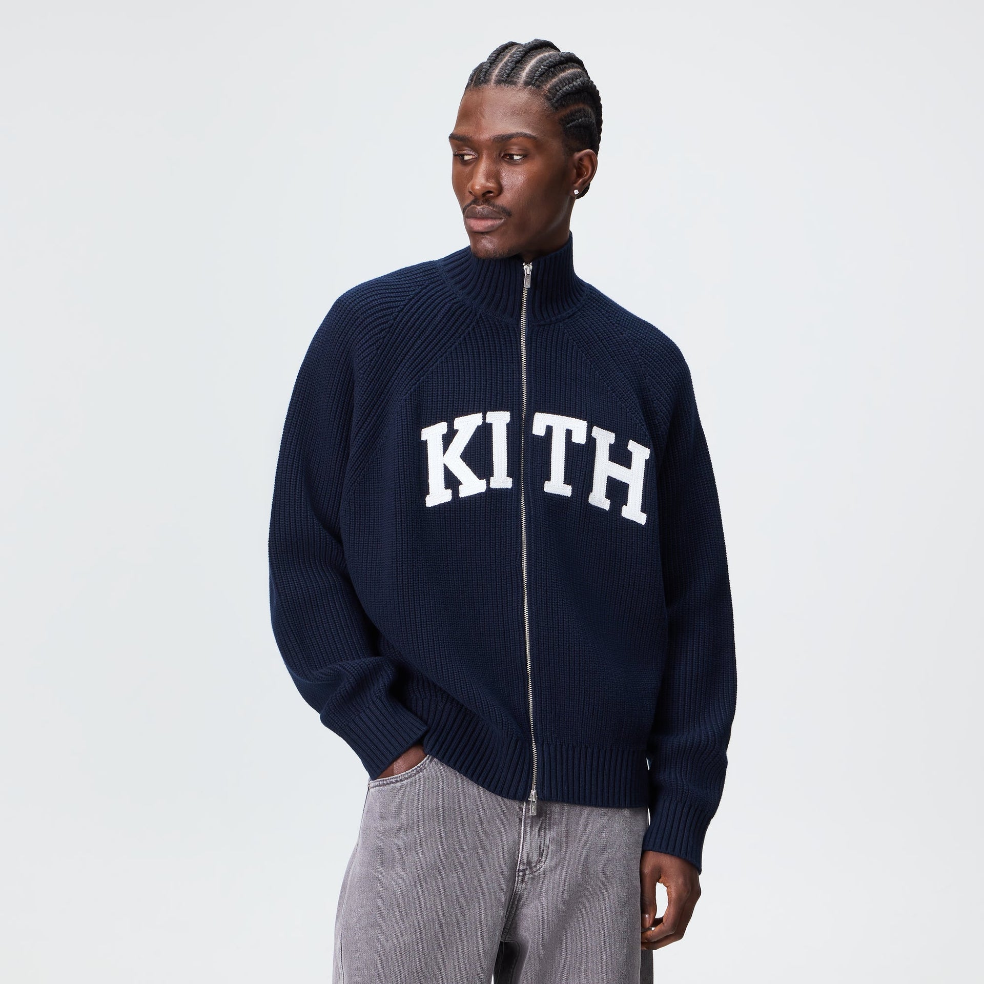 Kith Eric Zip Up Sweatshirt - Nocturnal - PH