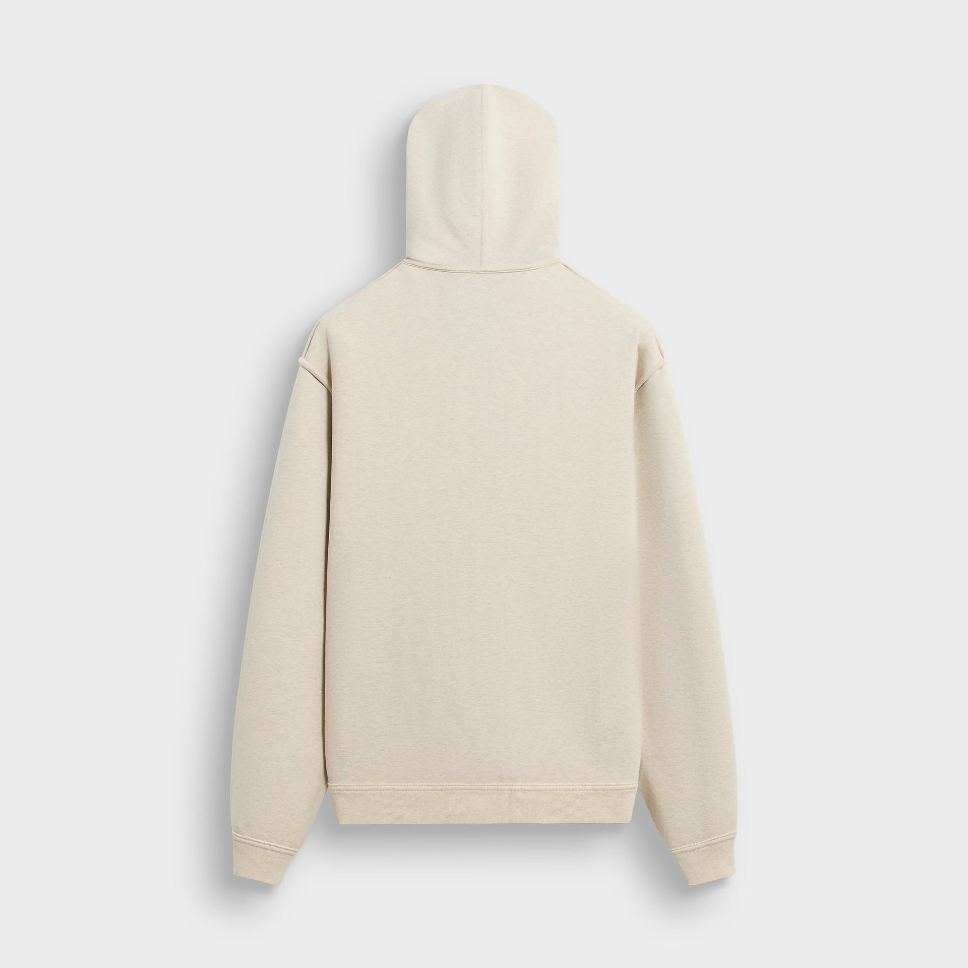 &Kin Williams V reversible hoodie, cream fleece side, back view with hood