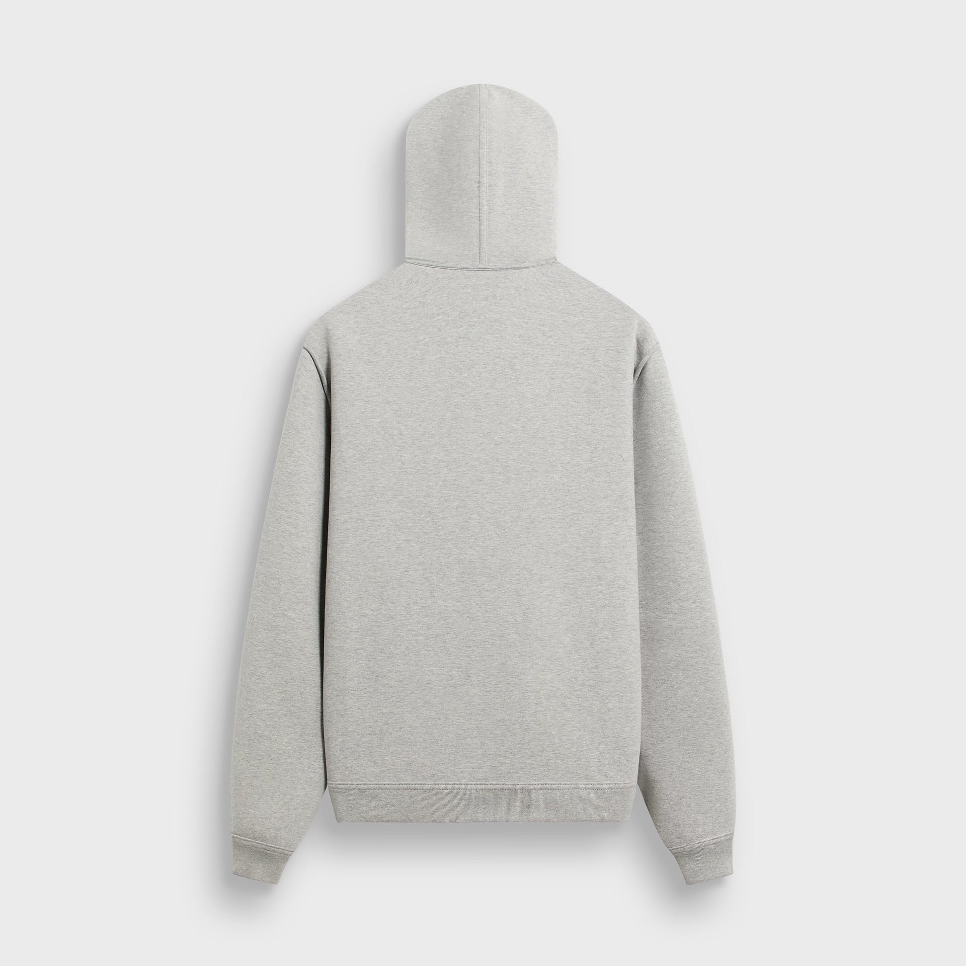 &Kin Williams V reversible hoodie, grey fleece side, back view with hood