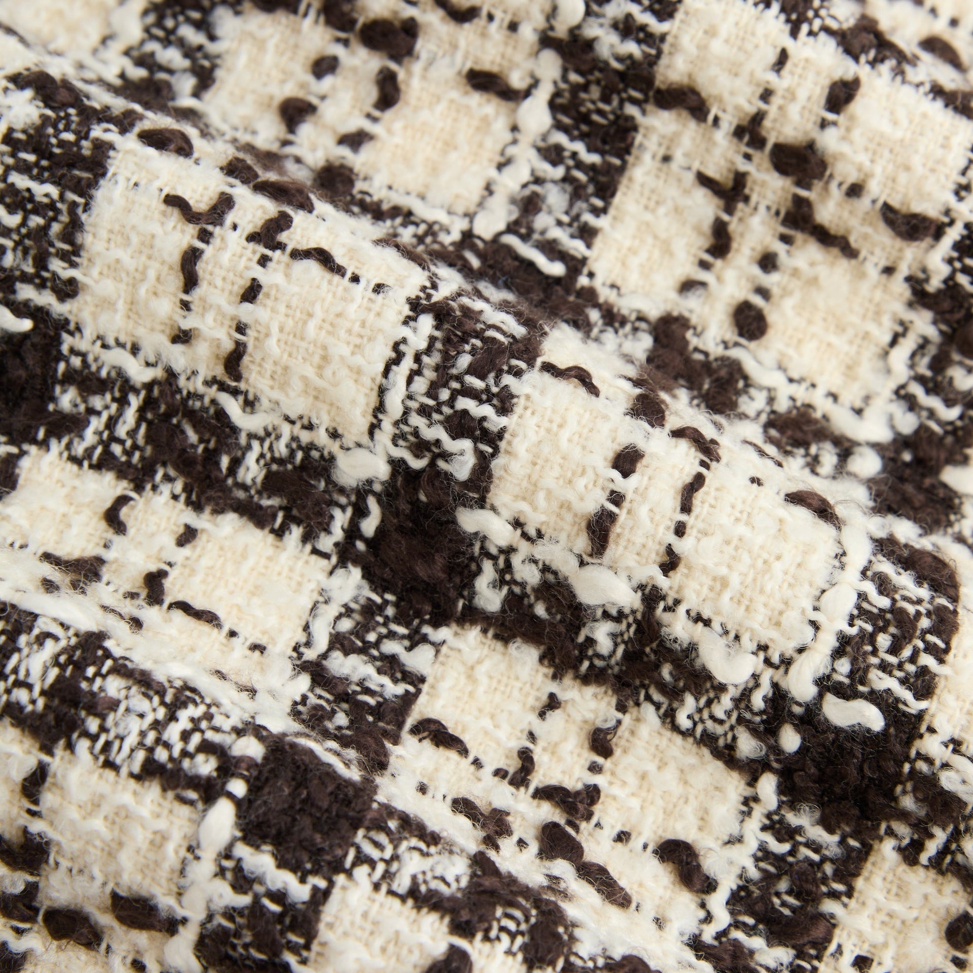 Kith Boucle Plaid Boxy Collared Overshirt - Sandrift - PH