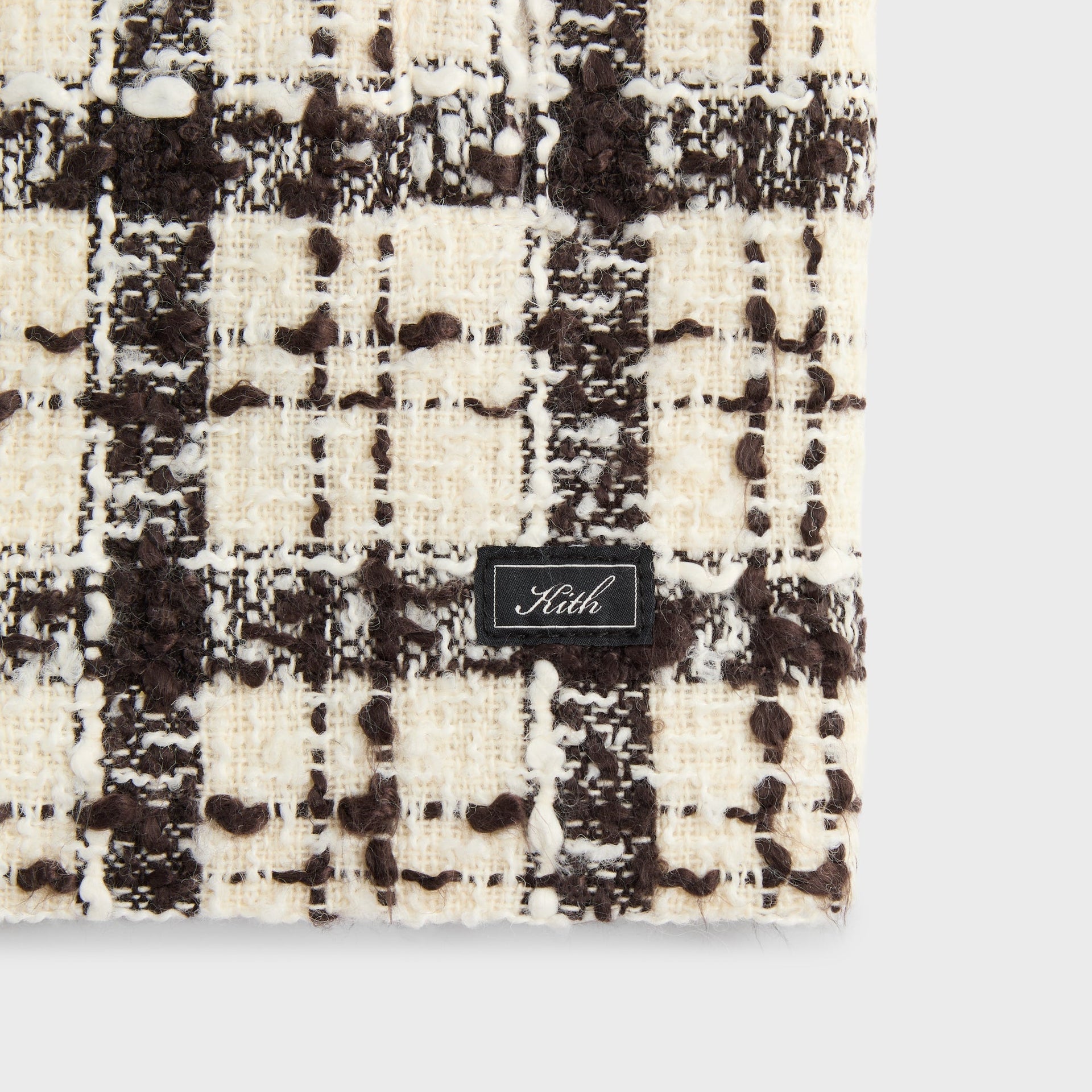 Kith Boucle Plaid Boxy Collared Overshirt - Sandrift - PH
