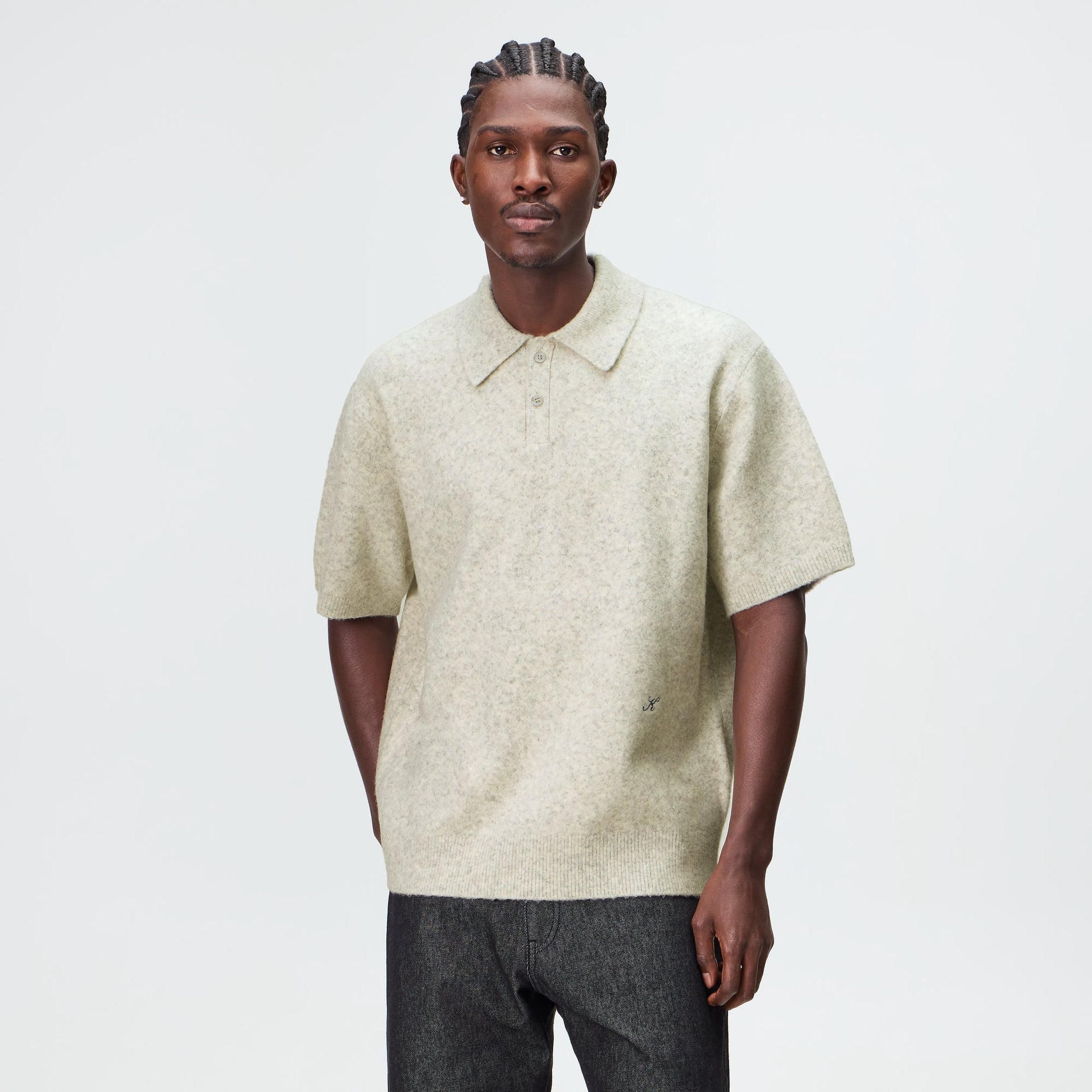 Kith Boucle Tobey Polo - Light Heather Grey - PH