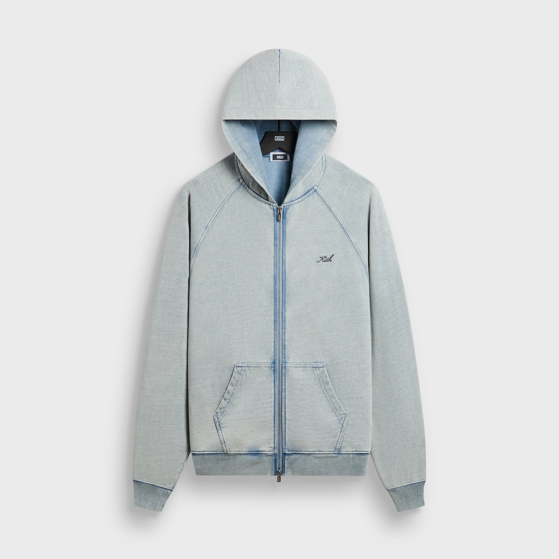 Kith Indigo Fleece Wilder Full Zip Hoodie - Pale Indigo - PH