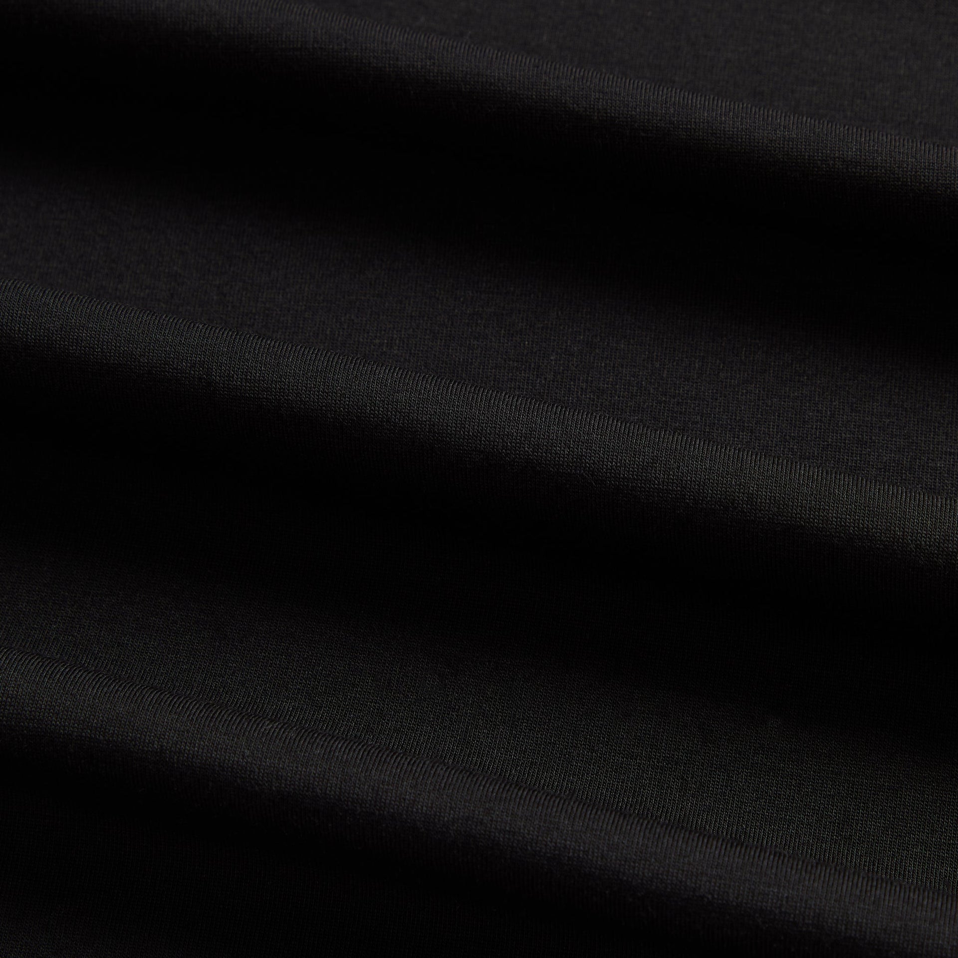 &Kin Halston long sleeve tee fabric close-up, black cotton jersey