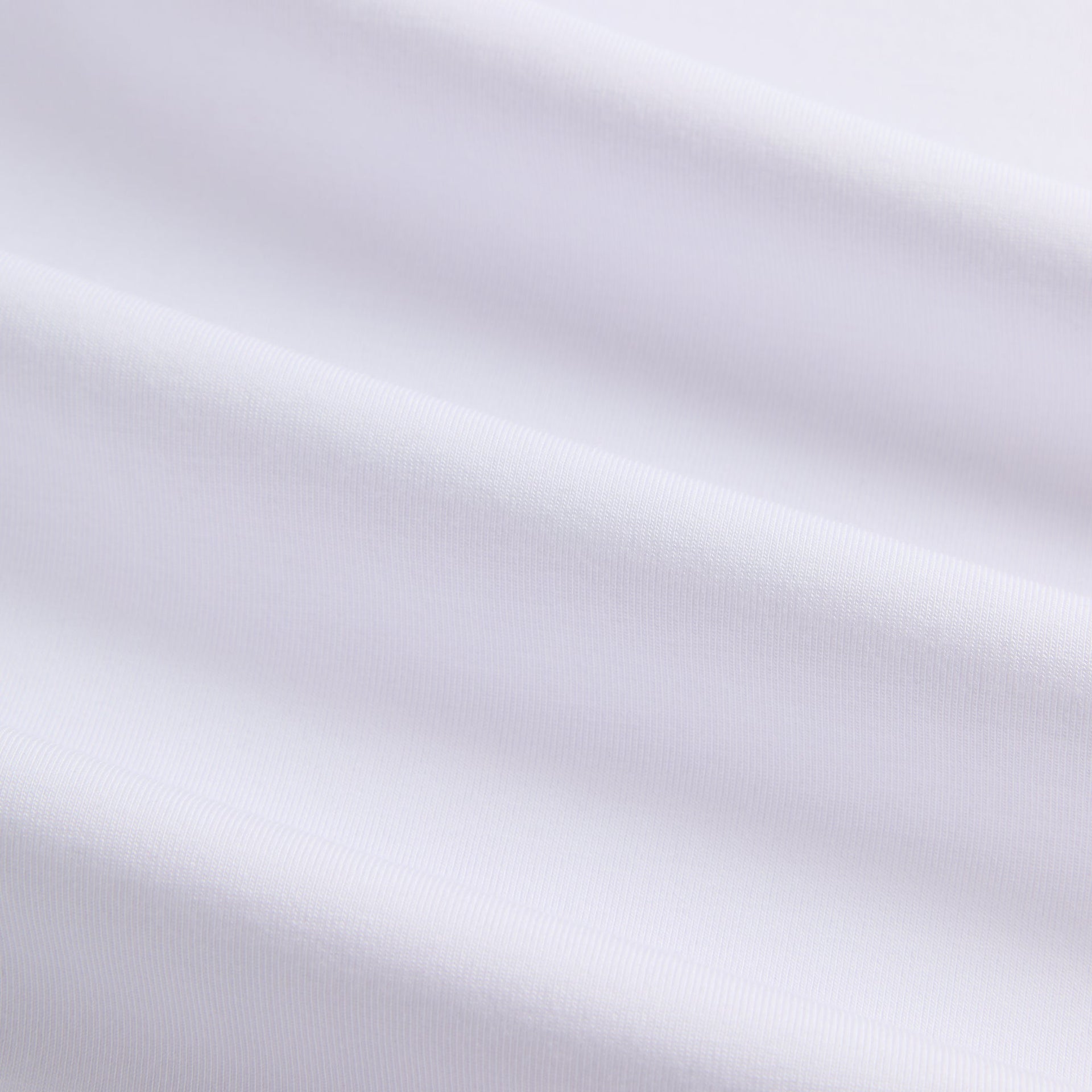 &Kin Halston Tee close-up of smooth white cotton jersey knit texture