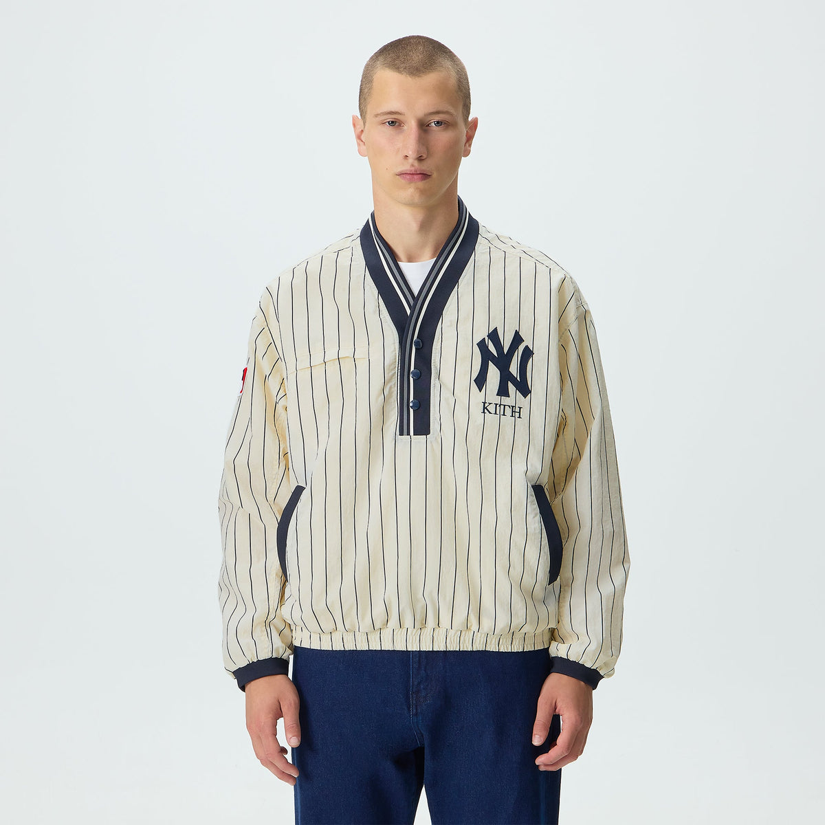 Kith for the New York Yankees Nylon Raffi Pullover - Sandrift - PH
