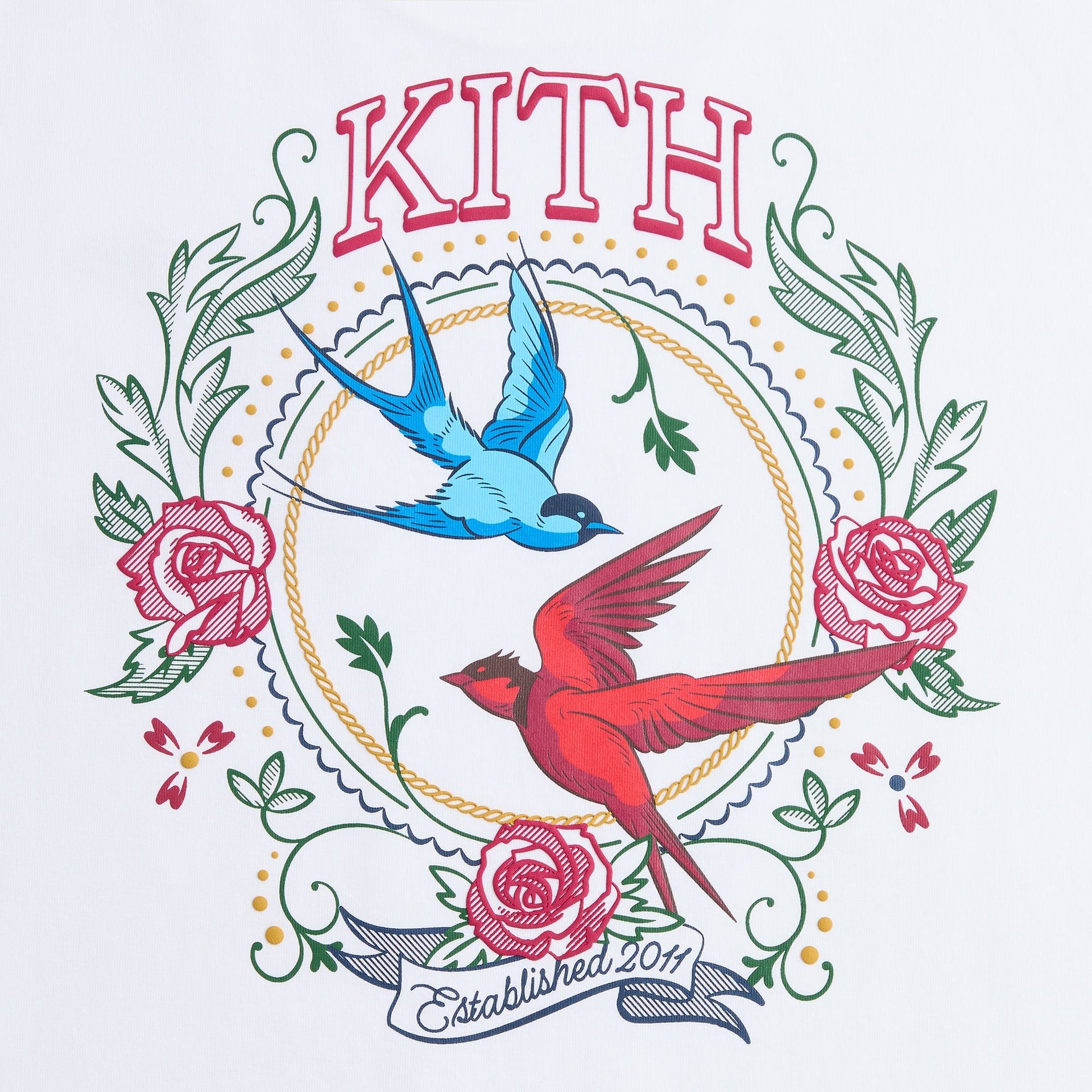 Kith Swallows Emblem Short Sleeve Tee - White - PH
