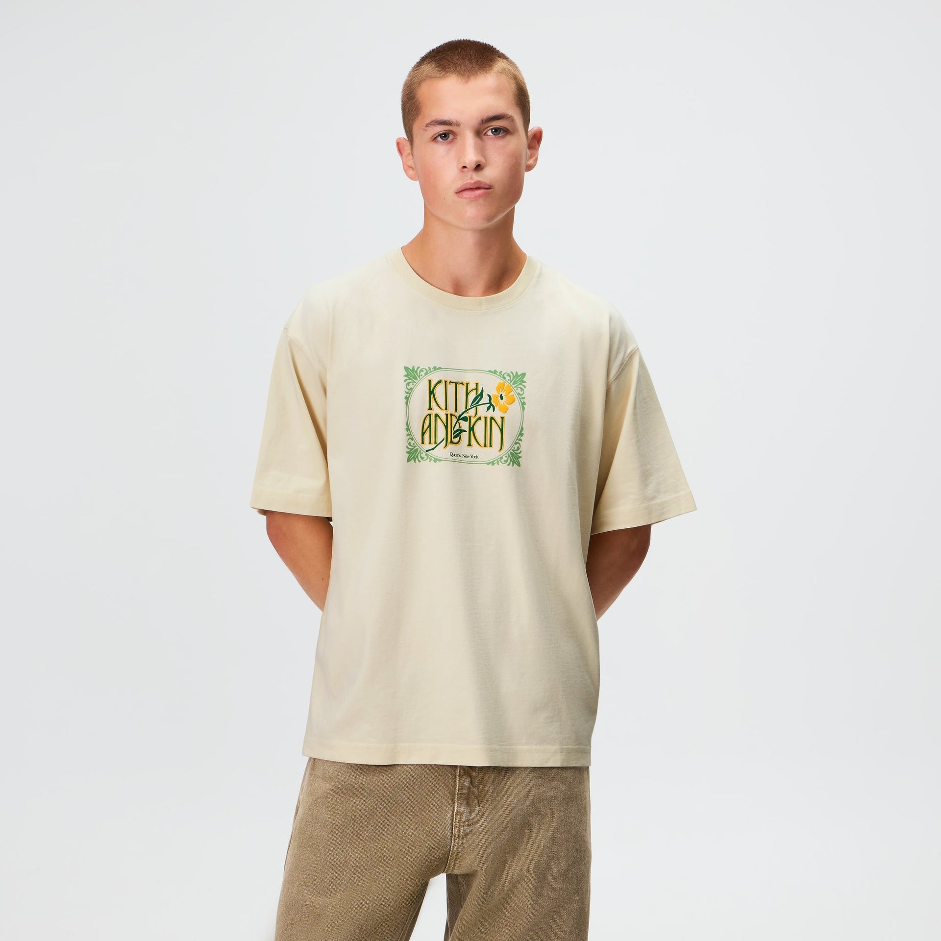 Kith Folk Bloom Alex Boxy Tee - Waffle - PH