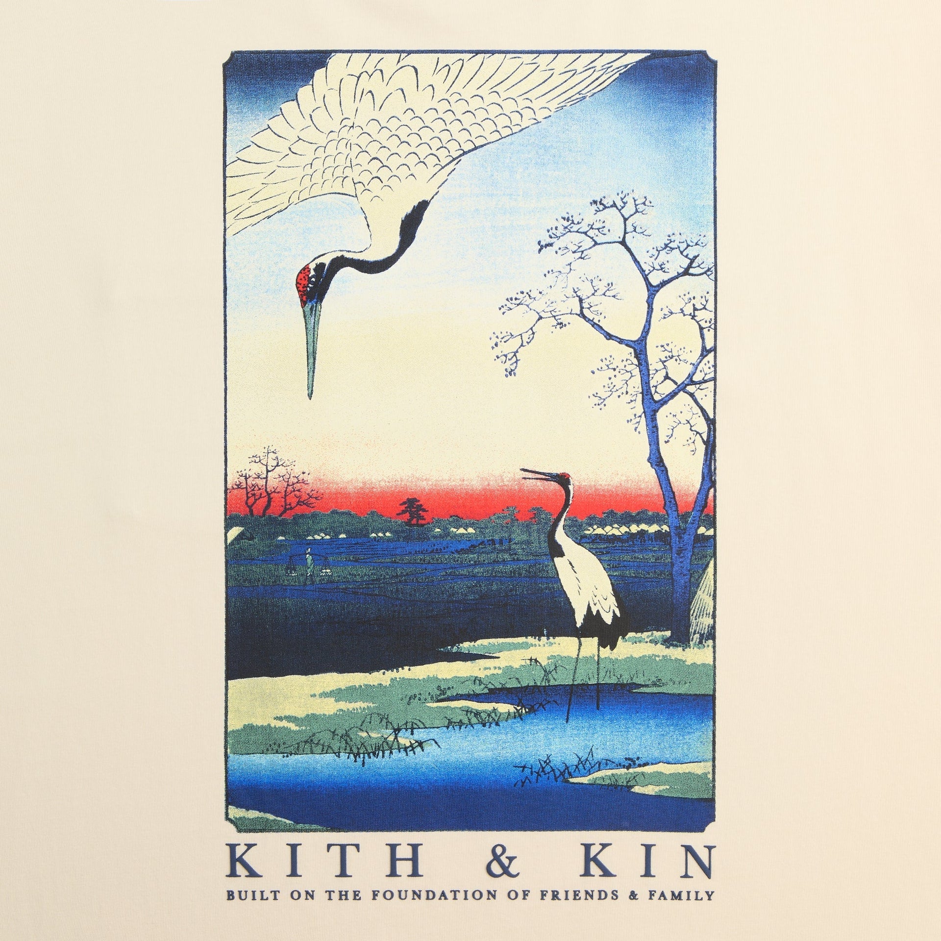 Kith Crane Horizon Long Sleeve Pocket Tee - Sandrift - PH