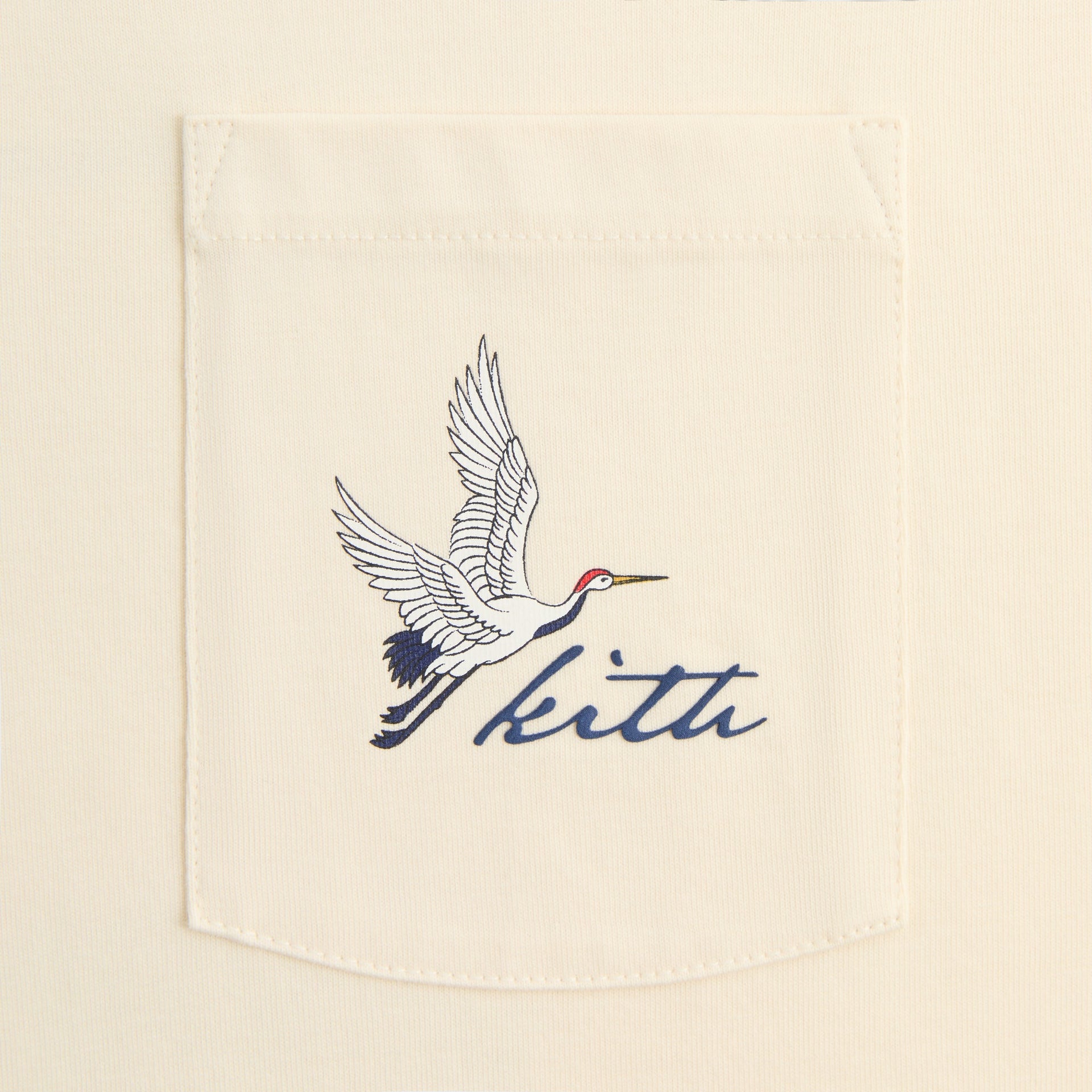 Kith Crane Horizon Long Sleeve Pocket Tee - Sandrift