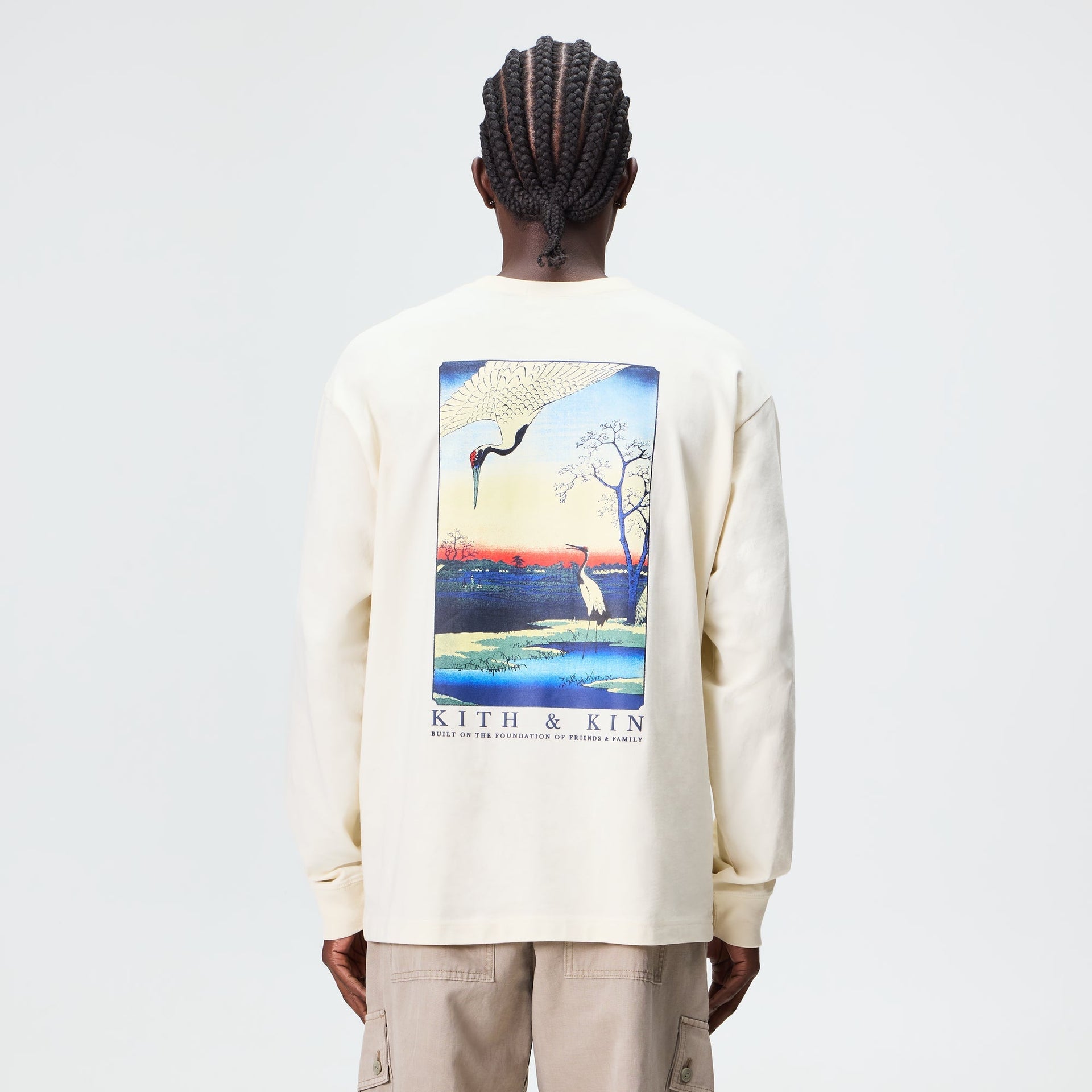Kith Crane Horizon Long Sleeve Pocket Tee - Sandrift - PH