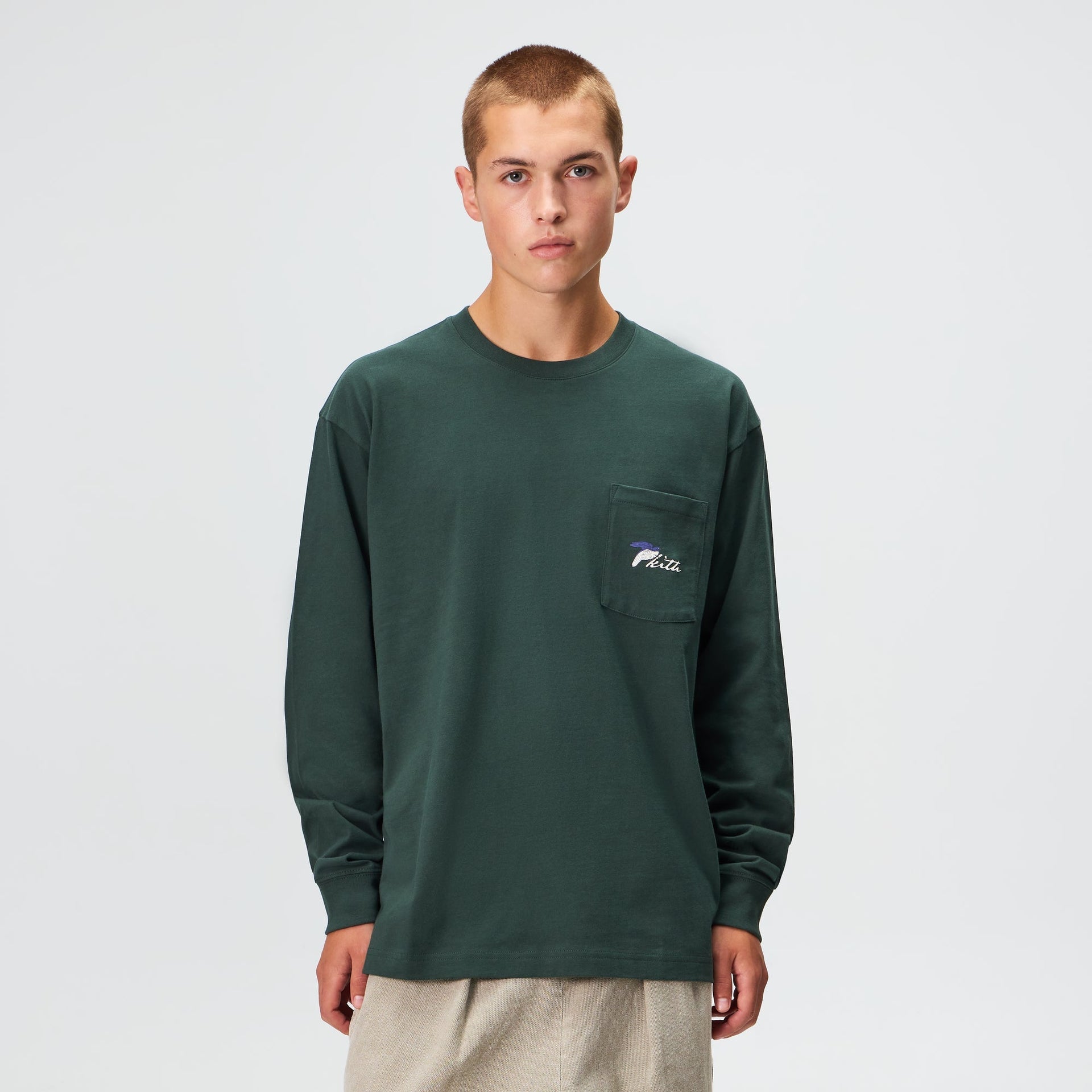 Kith Winter Tailbird Long Sleeve Pocket Tee - Stadium - PH