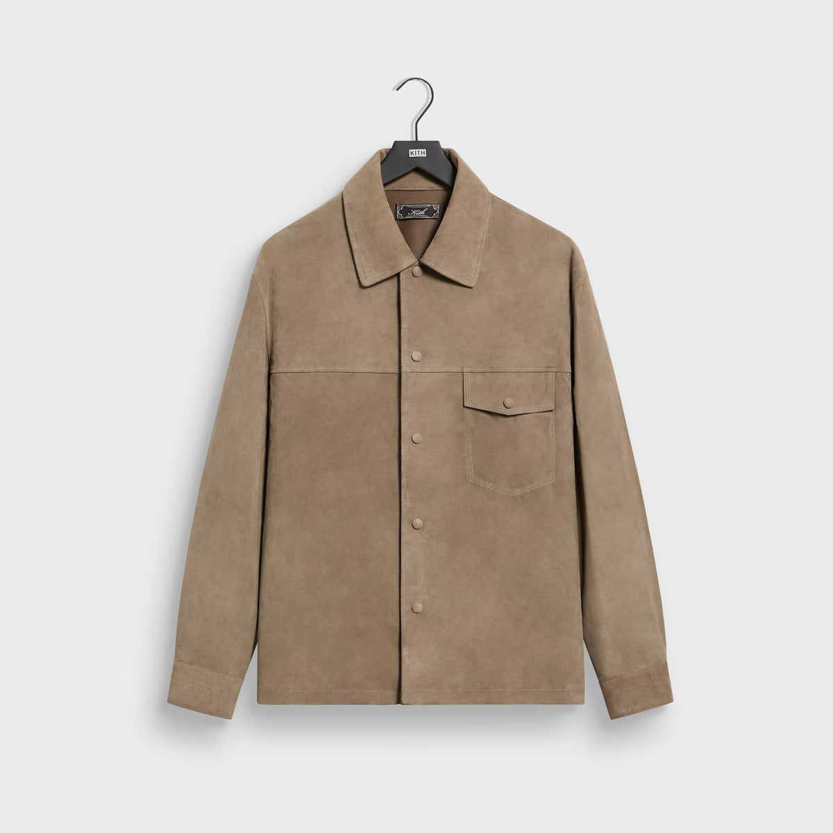 Kith Suede Montague Shirt - Sandy Taupe