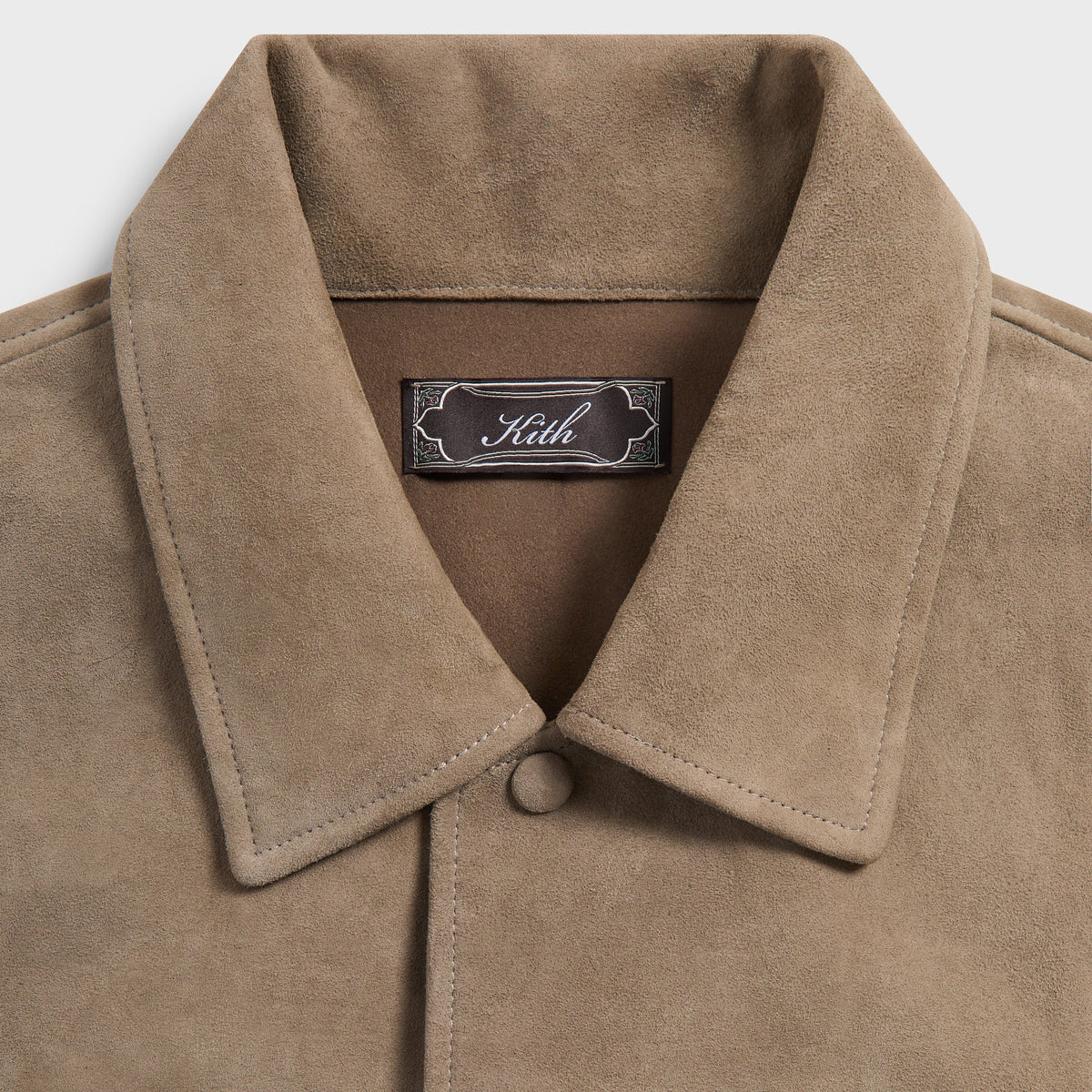Kith Suede Montague Shirt - Sandy Taupe