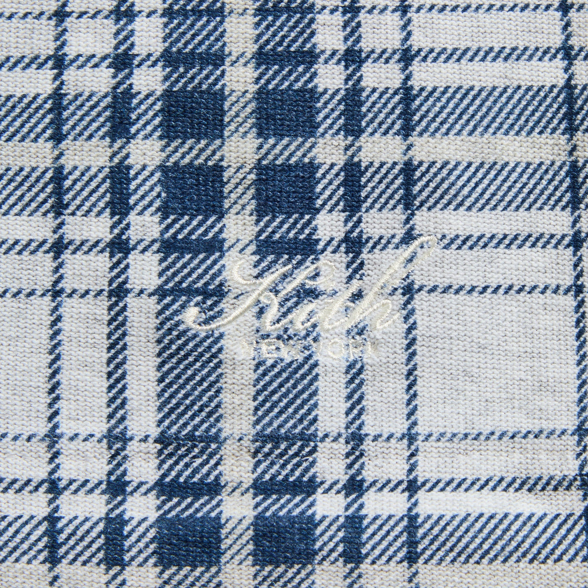 Kith Plaid Jersey Kurt Quarter Zip - Light Heather Grey - PH