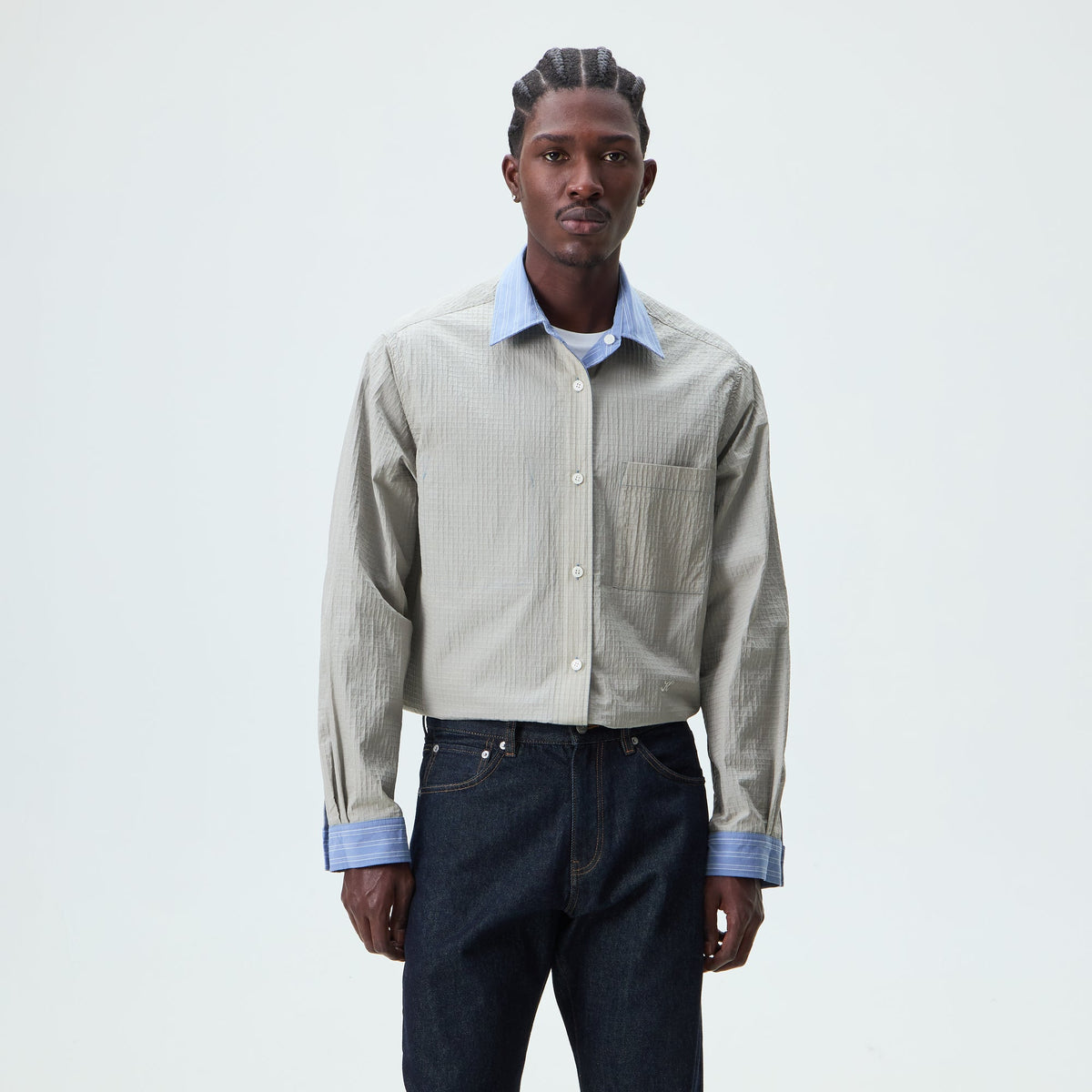 Kith Check Lined Georgie Shirt - Plaster