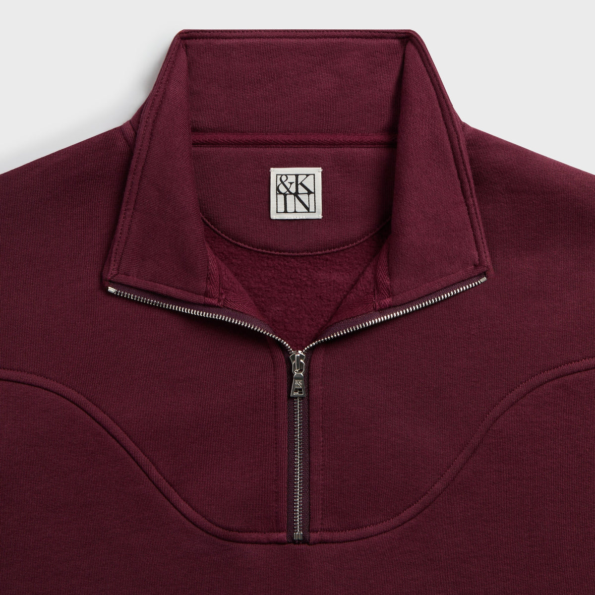 &Kin Pima Cotton Fleece Marshall Quarter Zip - Magma - PH