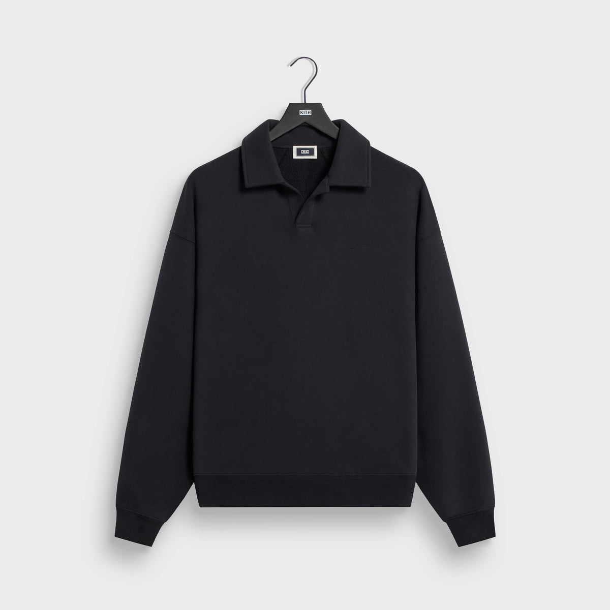 Kith Sueded French Terry Nelson Rugby Pullover - Black - PH