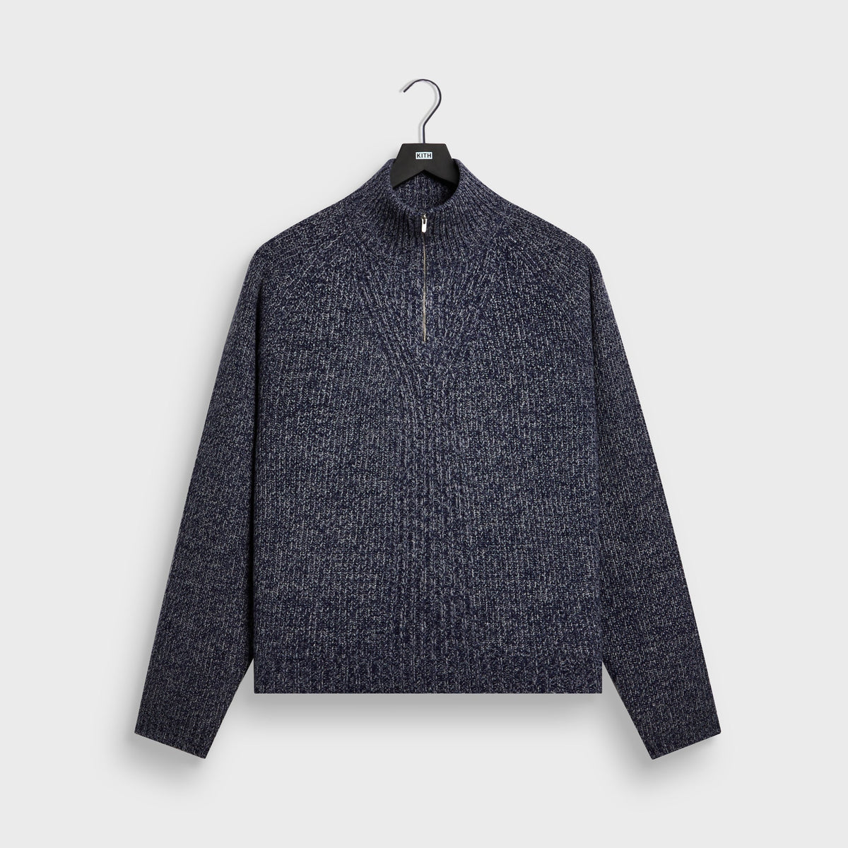 Kith Marled Copeland Quarter Zip - Navy Heather - PH