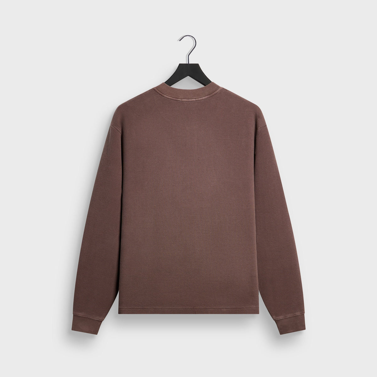 Kith Long Sleeve Waffle Albie Henley - Aubergine