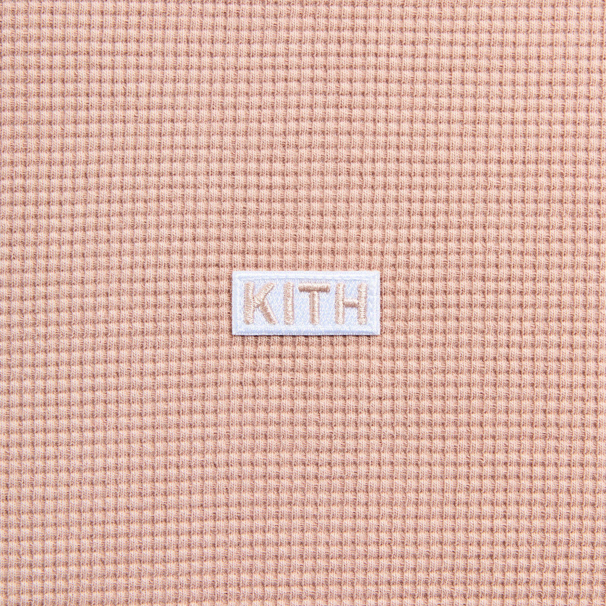 Kith Long Sleeve Waffle Albie Henley - Morganite