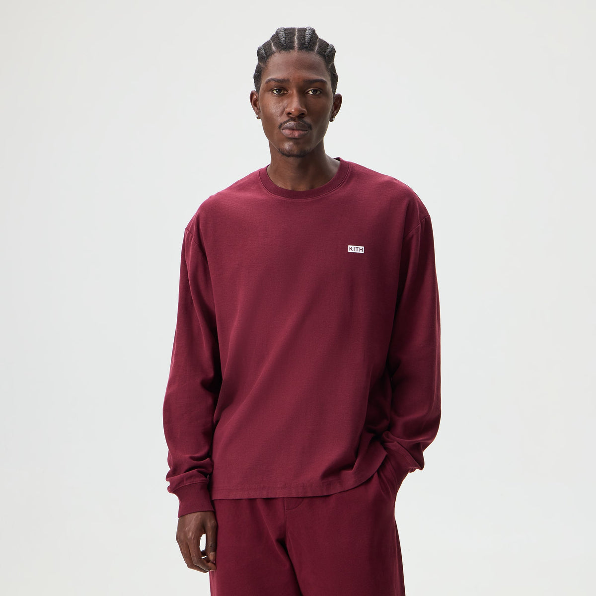 Kith Long Sleeve Quinn Tee - Magma