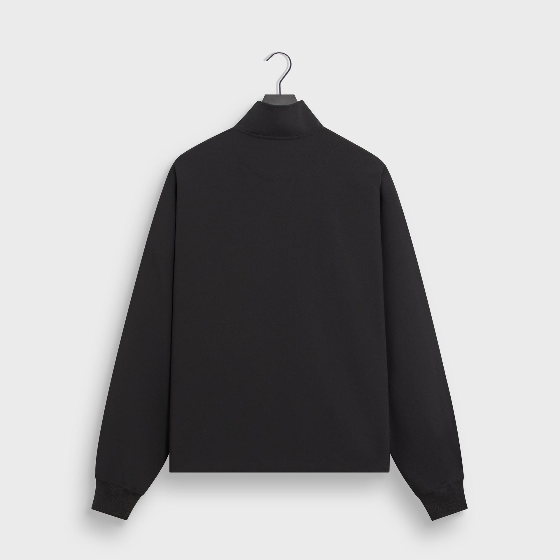 Kith Davis quarter zip pullover in black, back flat lay