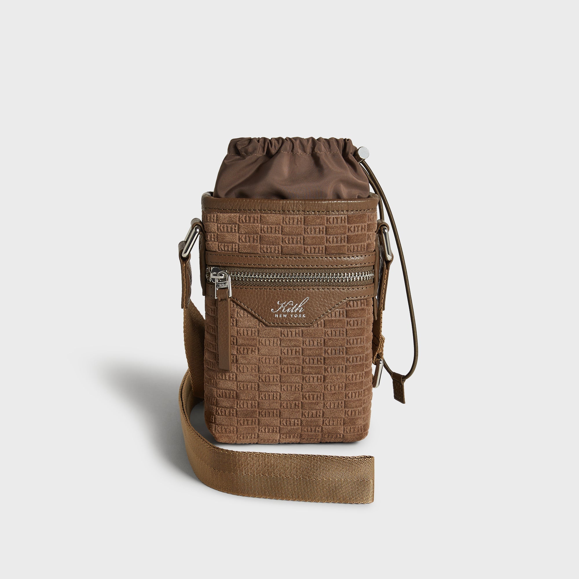Monogram Suede Drawstring Pouch