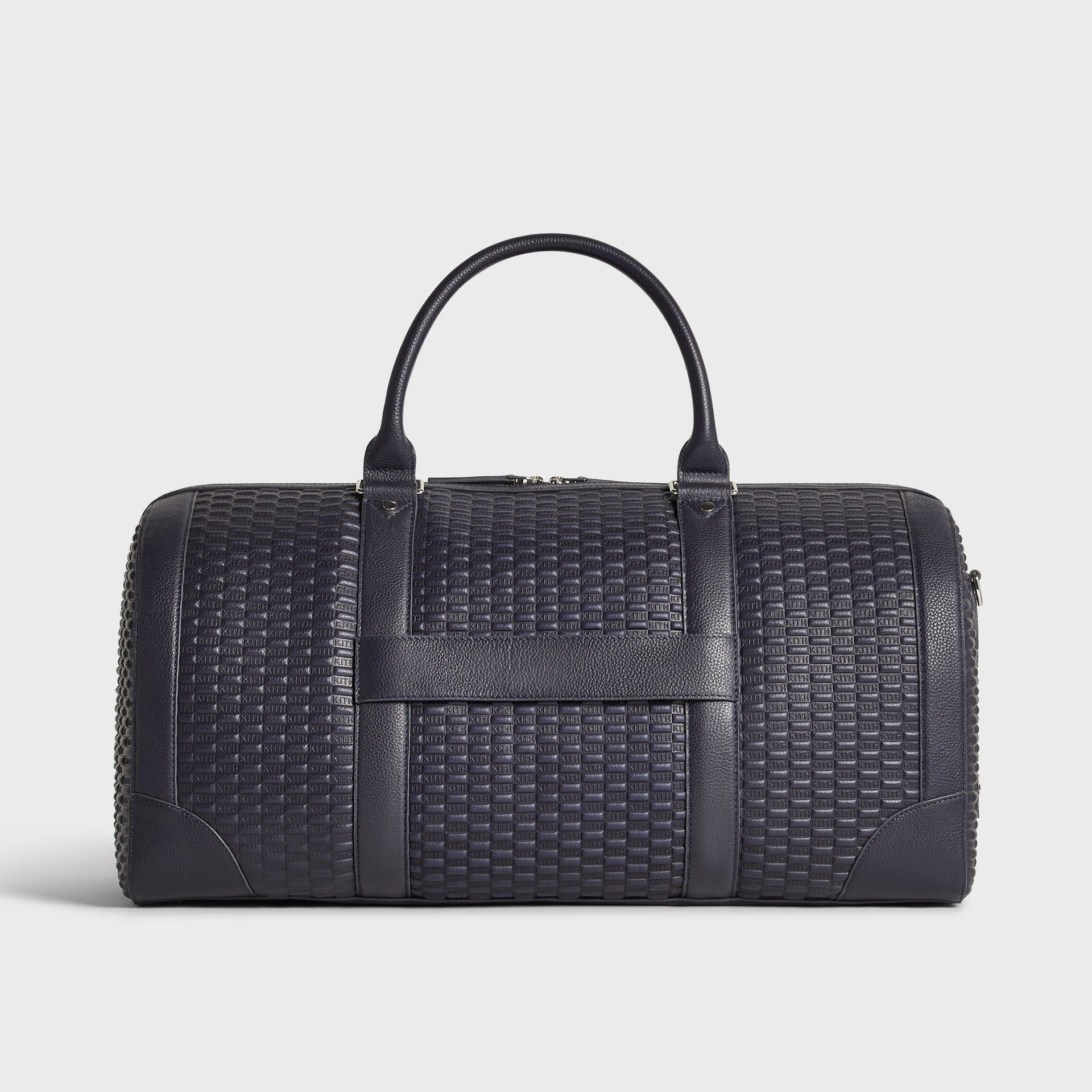 Kith Monogram Tumbled Leather Traveler K55 Duffle Bag - Ink - PH