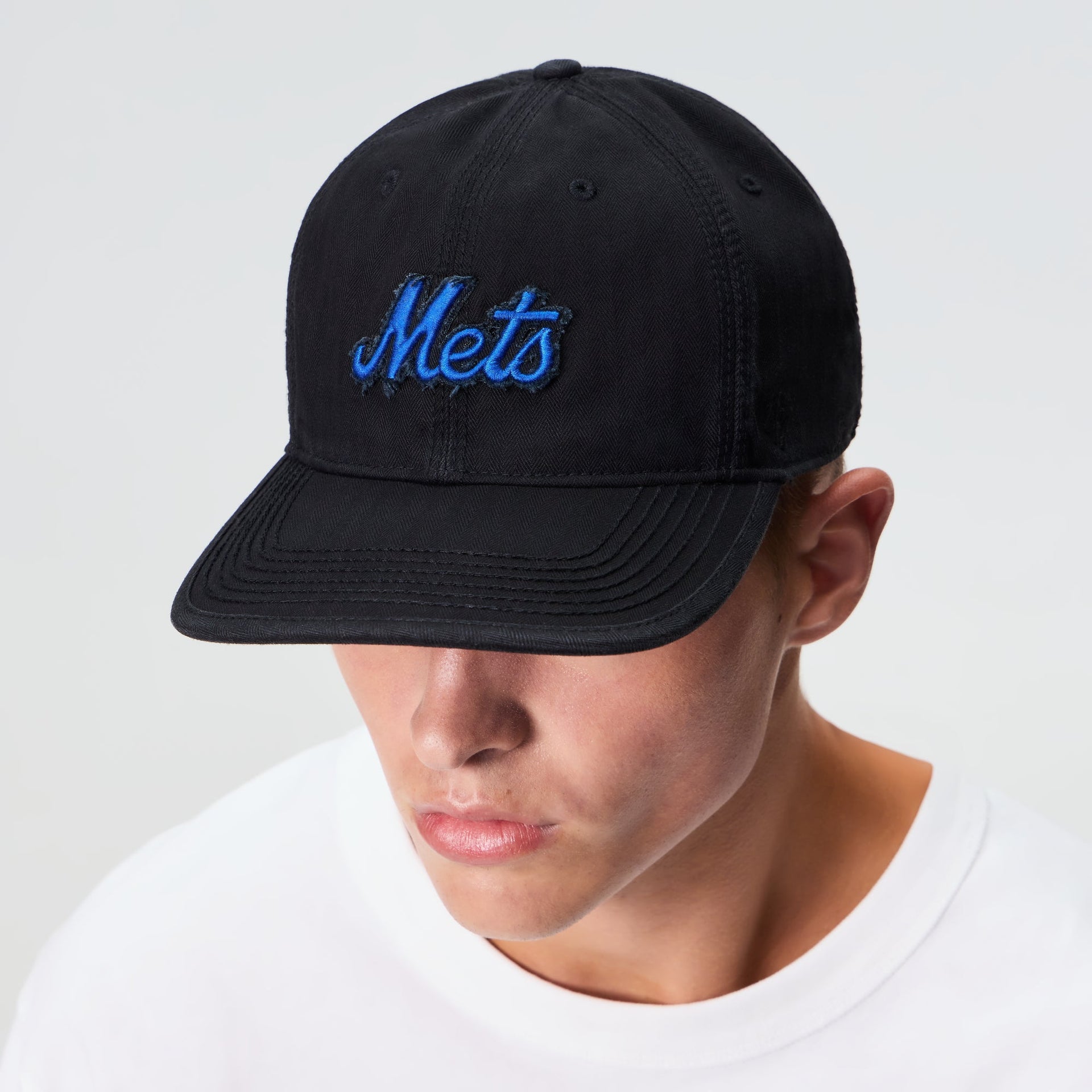 Kith & '47 for the New York Mets Herringbone Brand Franchise LS Cap - Black