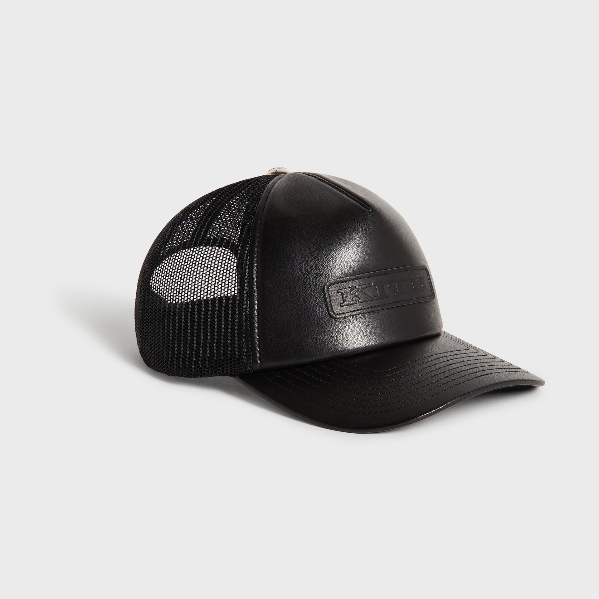 Kith Smooth Leather Nolan Trucker Hat - Black - PH