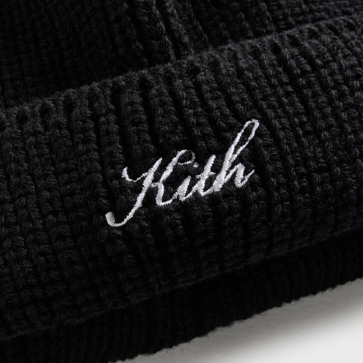 Kith Script Shallow Beanie - Black