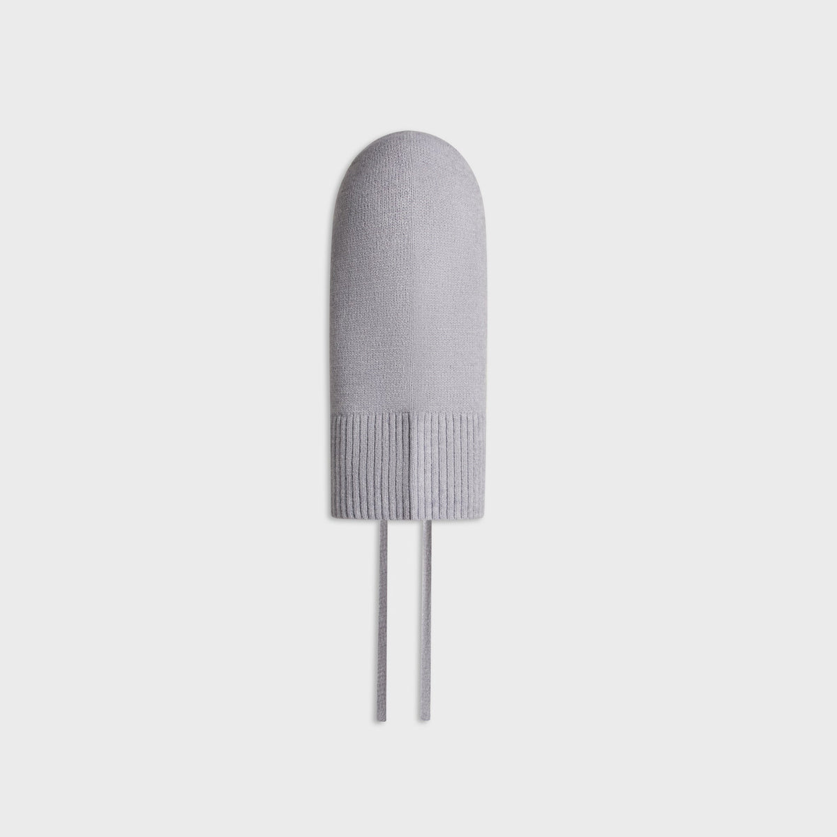 Kith Soft Rib Knit Balaclava - Light Heather Grey
