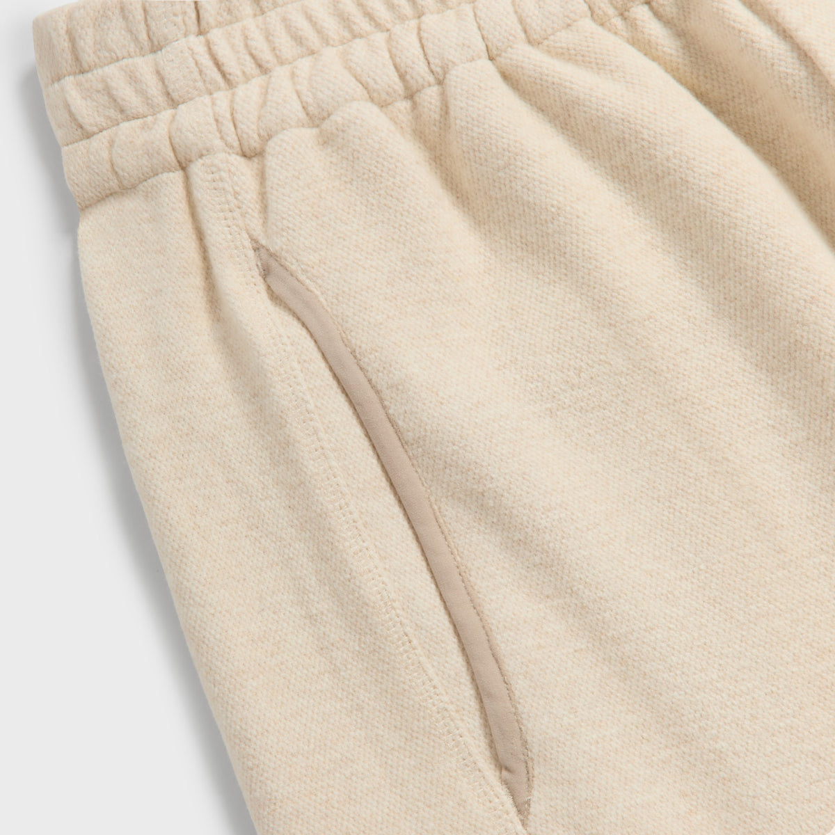 &Kin Cotton Cashmere Pique Roscoe Sweatpant - Heather Oatmeal - PH