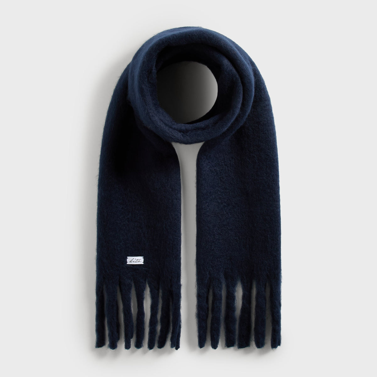 Kith Chunky Tassel Mohair Scarf - Nocturnal